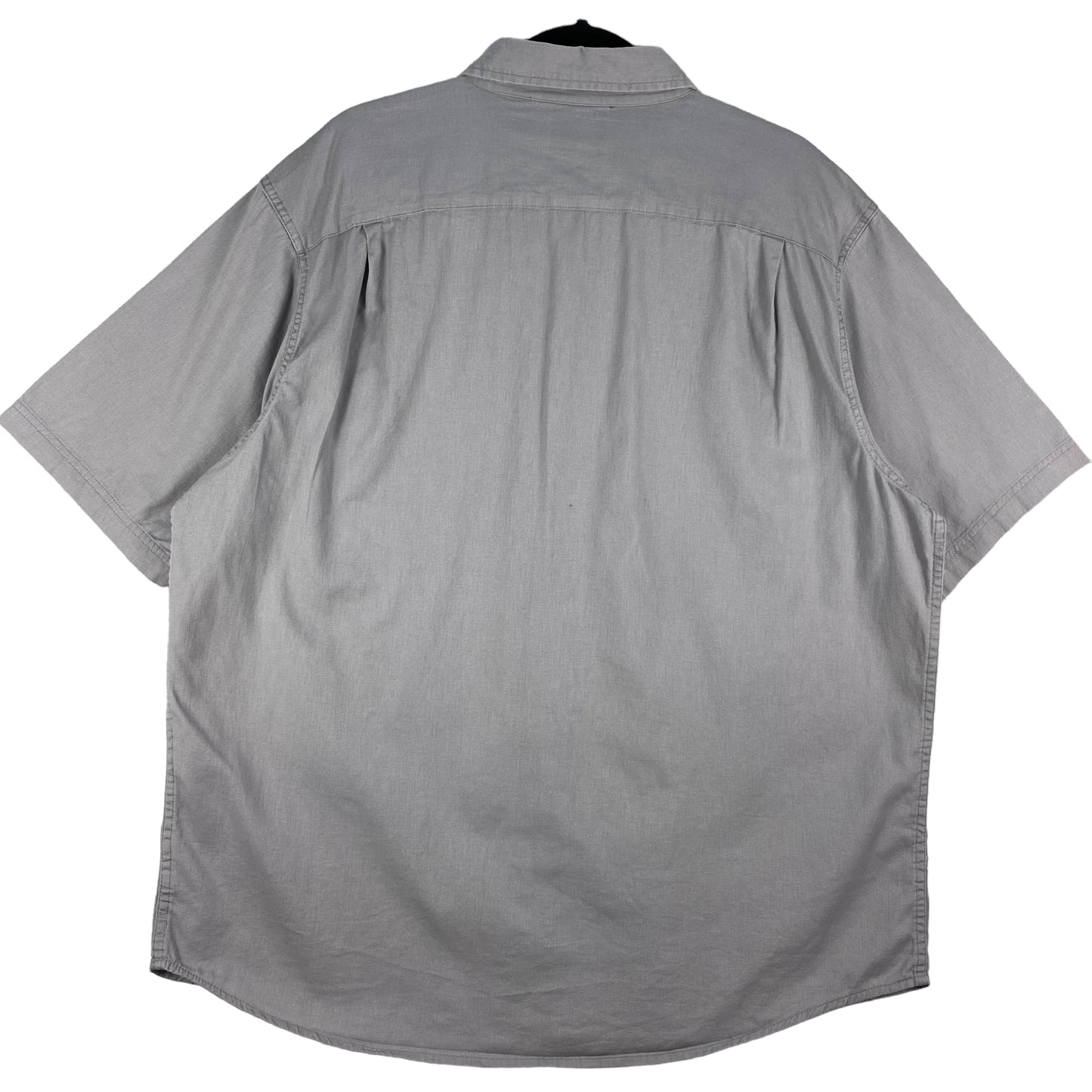 Vintage Wrangler 2000's Grey Short Sleeve Light Button Denim Shirt Size XL