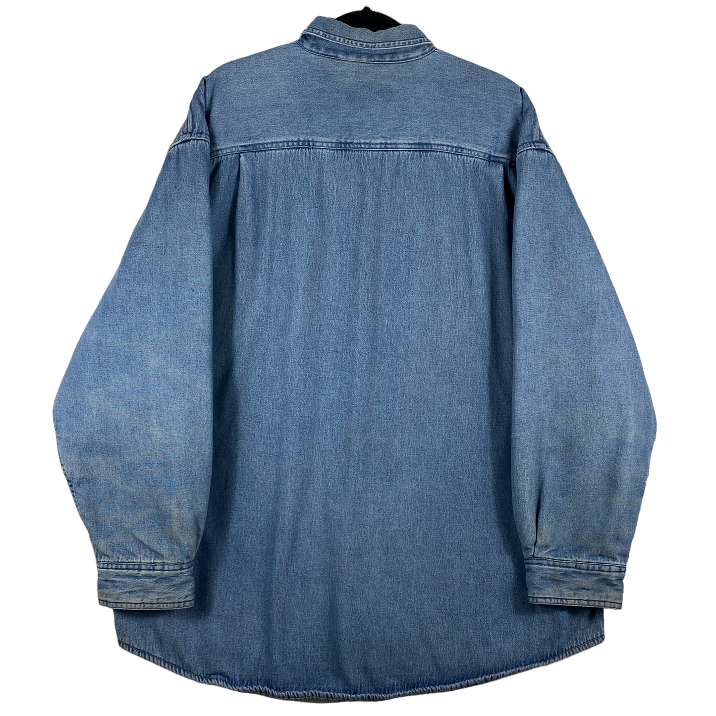 Vintage World Island 90's Blue Heavy Insulated Long Sleeve Denim Shirt Size XL