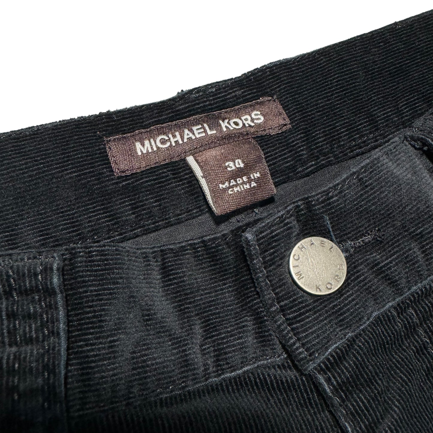 Michael Kors Black Slim Fit Corduroy Jeans W33