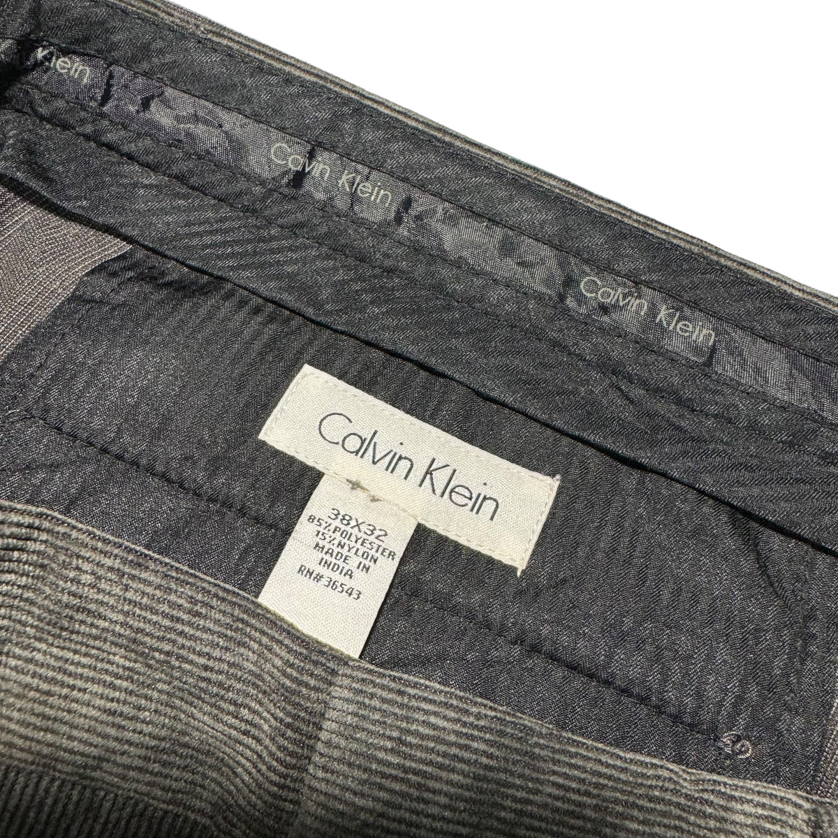 Calvin Klein Grey Regular Straight Leg Corduroy Pants W38