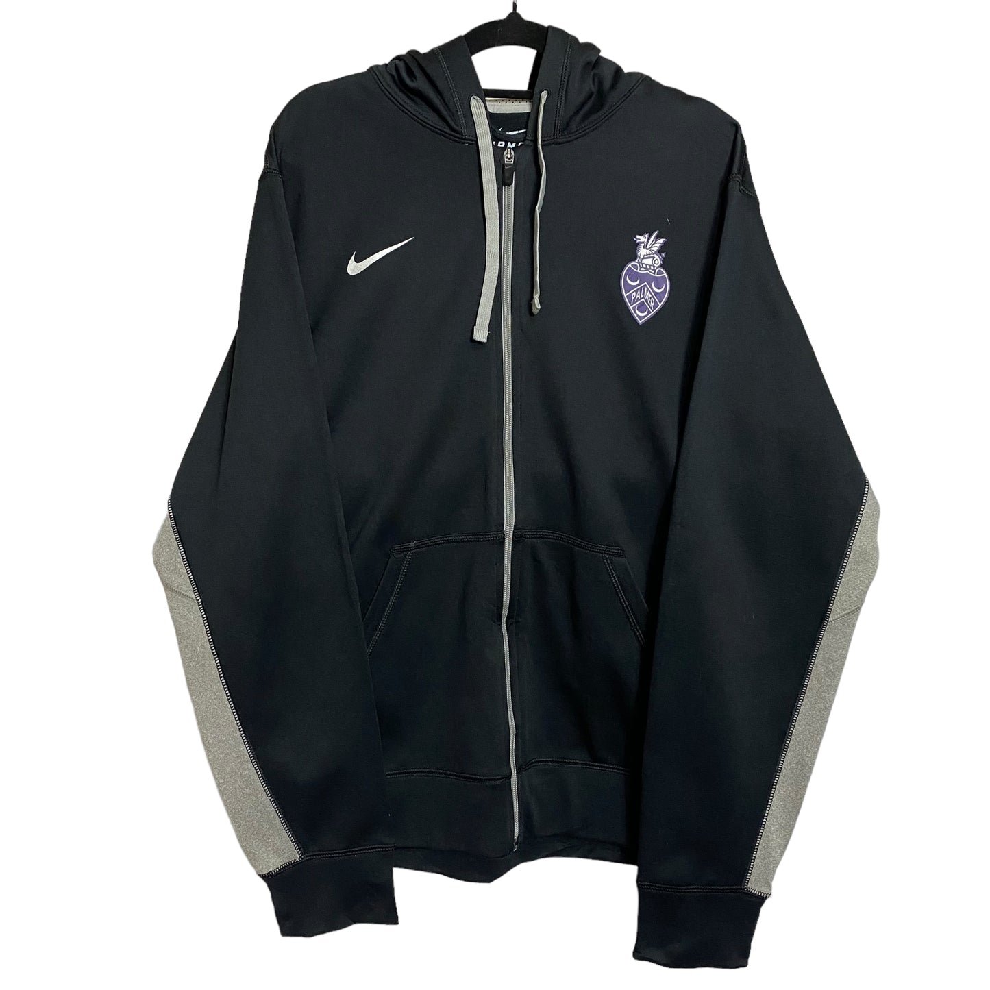 Nike Black Hooded Full Zip Track Top Jacket Size S