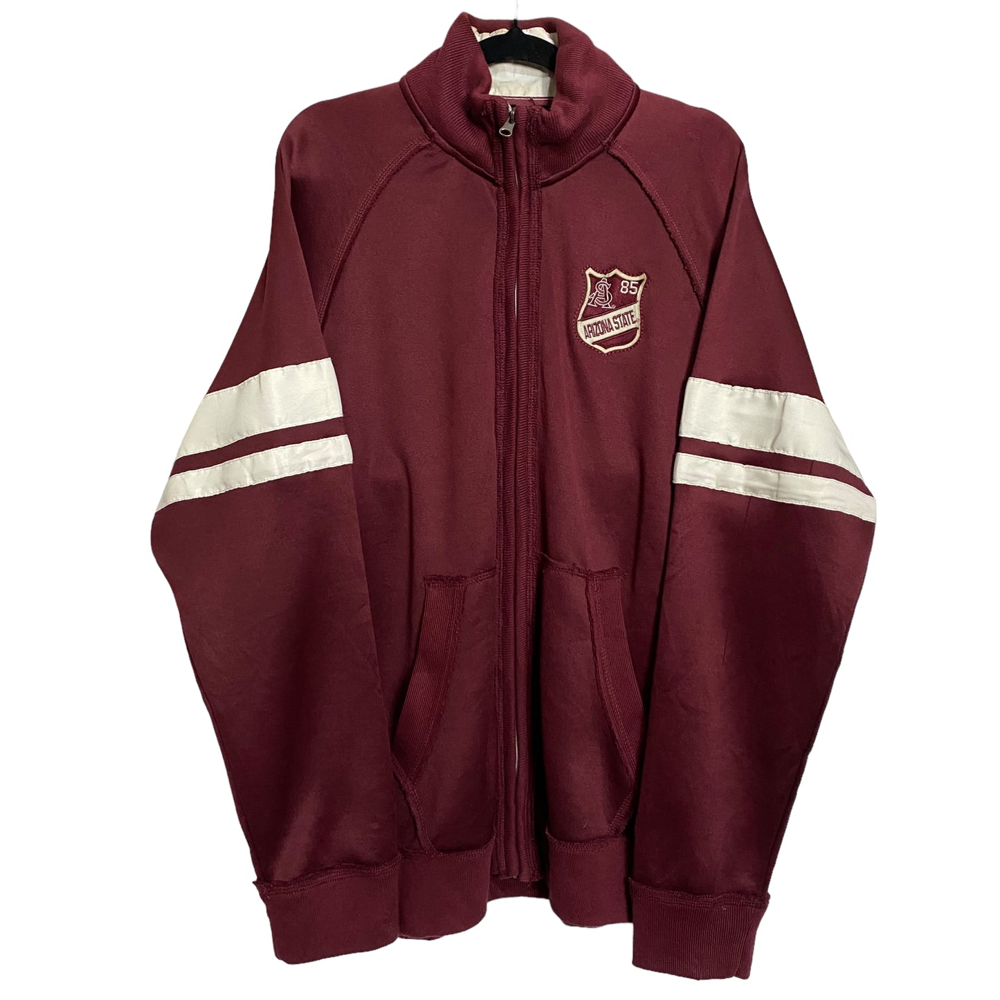 Vintage Champion Arizona State Maroon Brown Heavy Track Top Jacket Size XL