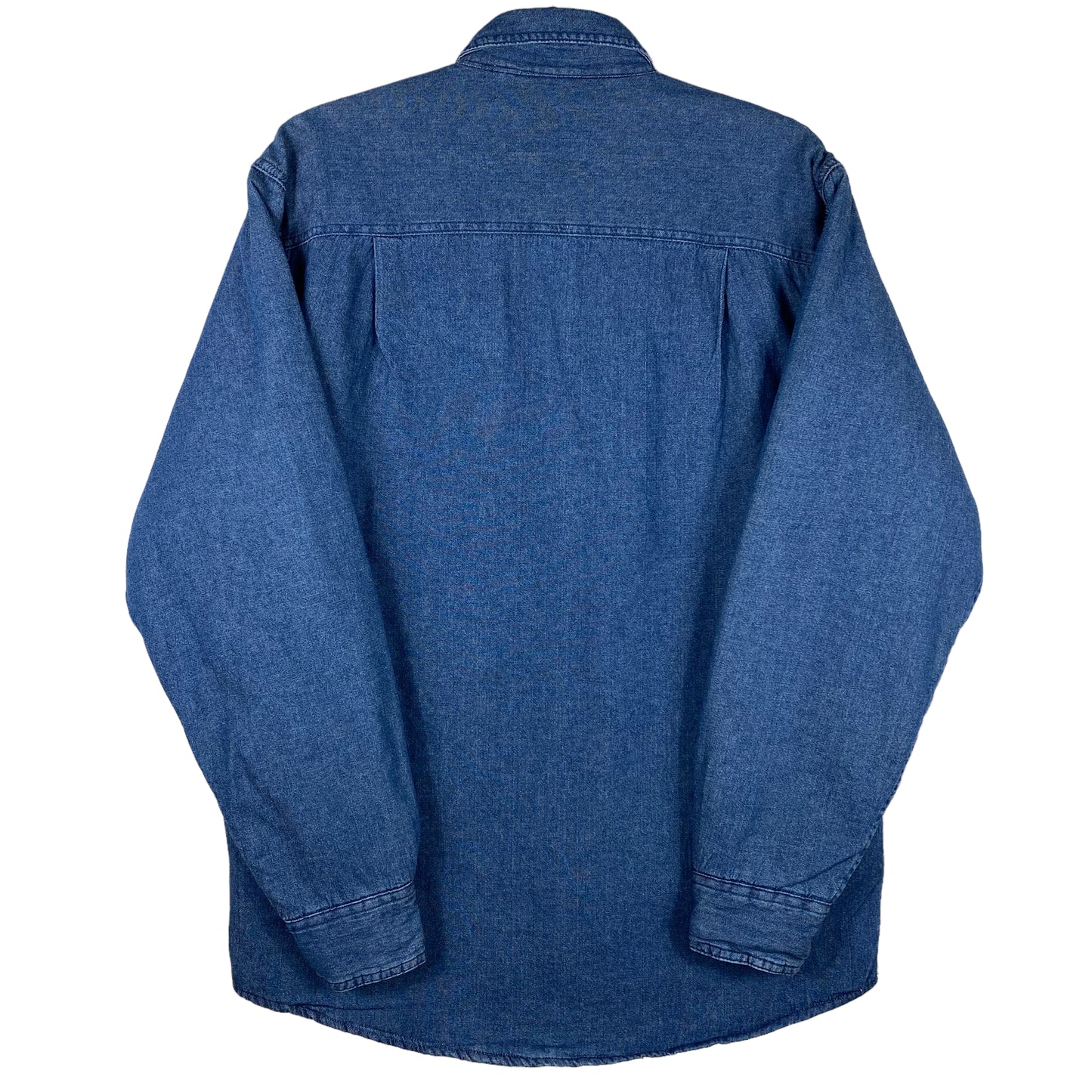 Wrangler Blue Long Sleeve Lightly Insulated Button Denim Shirt Size S