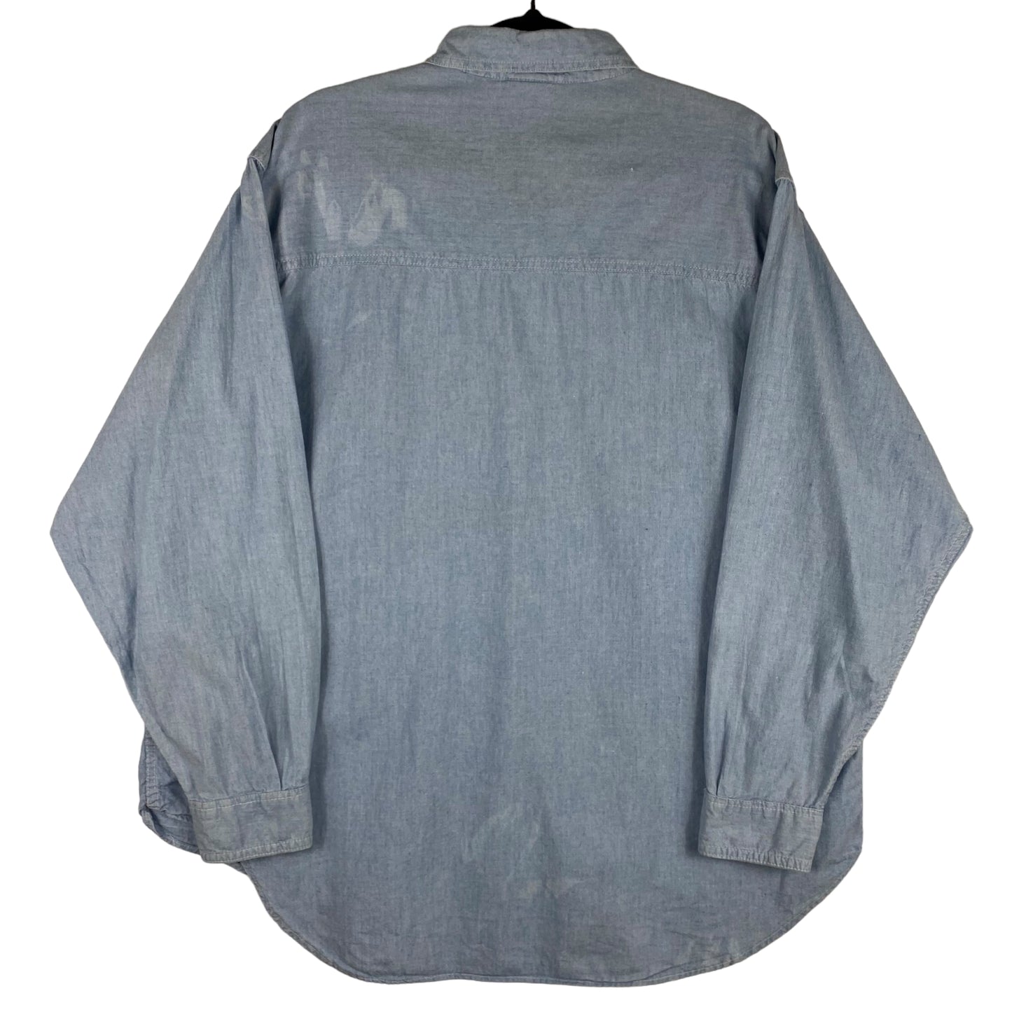 Vintage Lee 80's Light Blue Lightweight USA Made Denim Shirt Size L