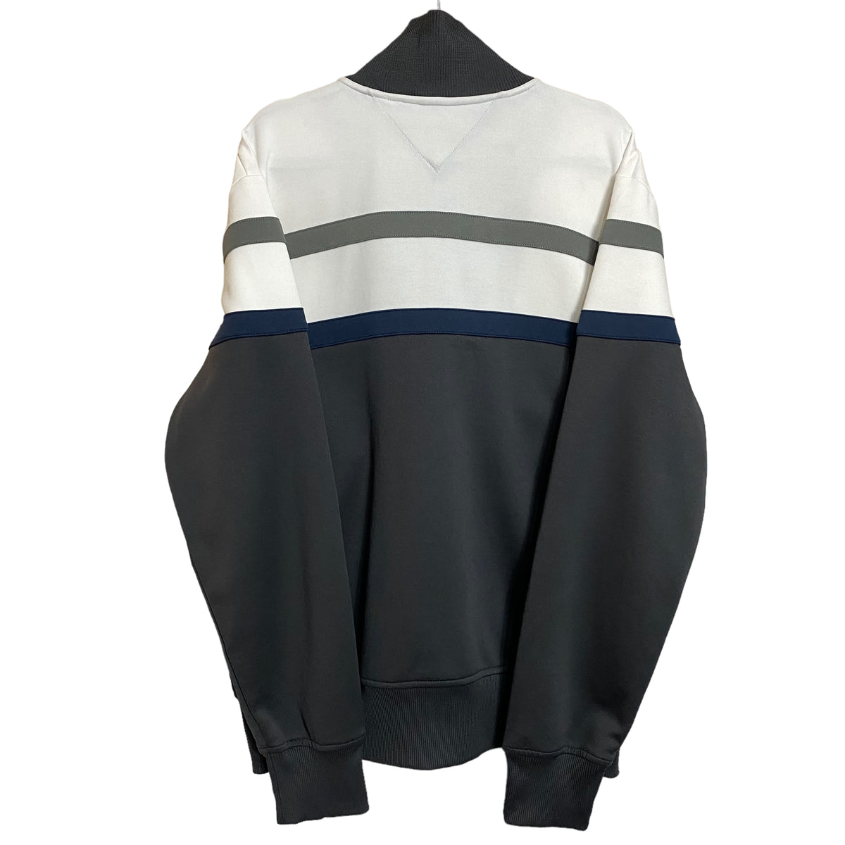Tommy Hilfiger White & Dark Grey Heavy Full Zip Track Top Jacket Size M