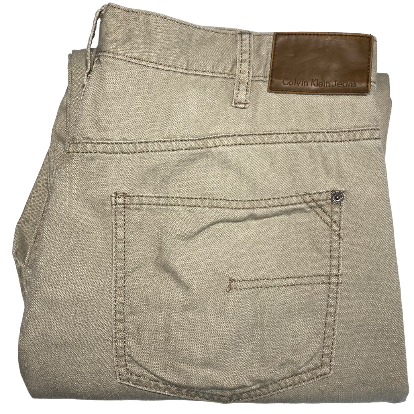 Vintage Calvin Klein Jeans 2000's Light Brown Straight Leg Denim W36