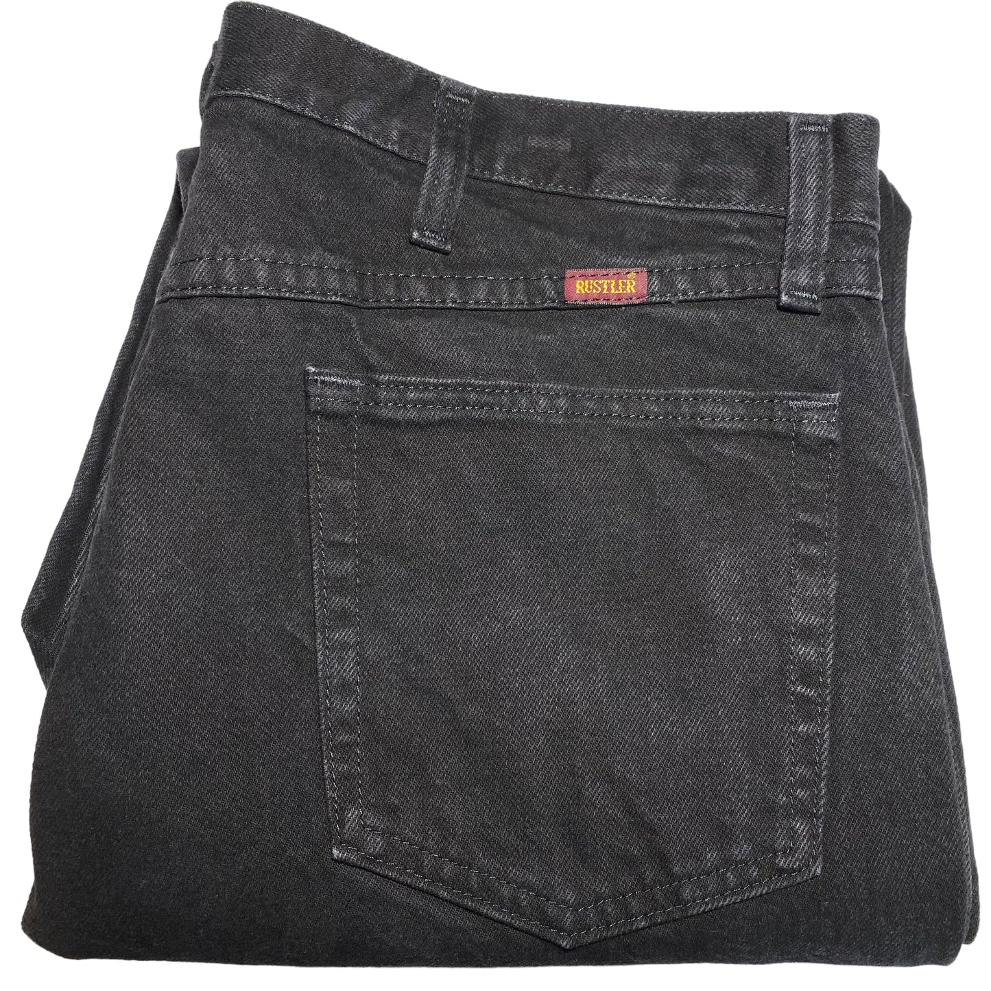 Vintage Rustler Jeans 90's Black Regular Fit Rigid Denim Bottoms W38