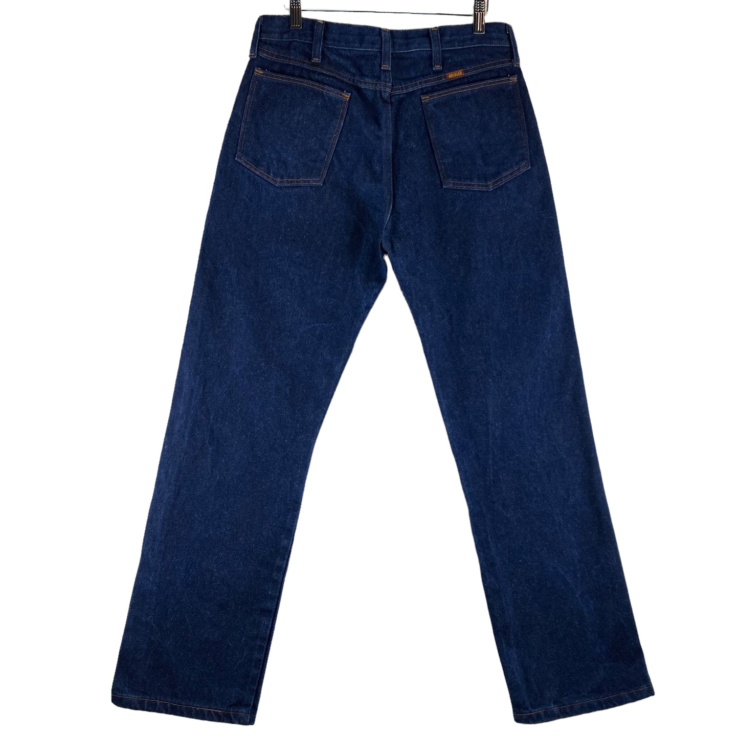 Vintage Rustler Jeans 90's Dark Blue USA Made Rigid Denim Bottoms W31