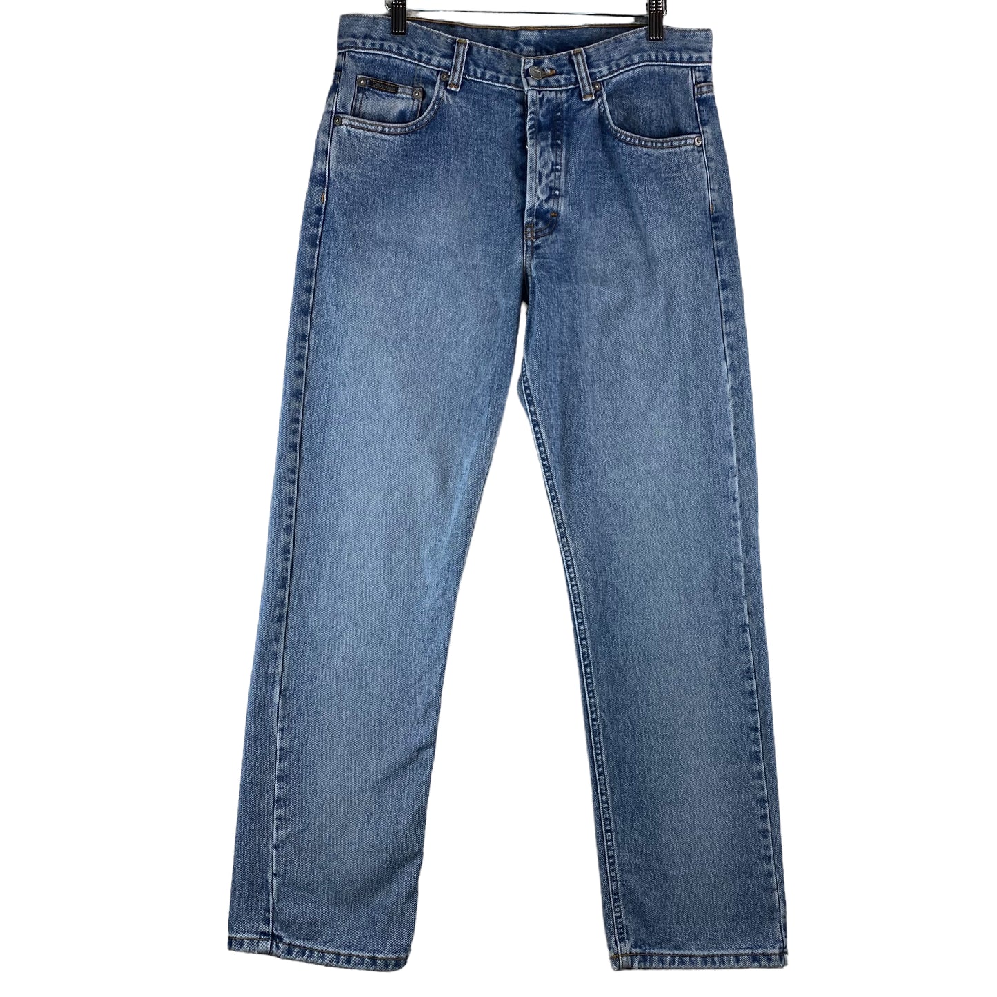 Vintage Calvin Klein Jeans 90's Womens Light Blue USA Made Rigid Denim W32