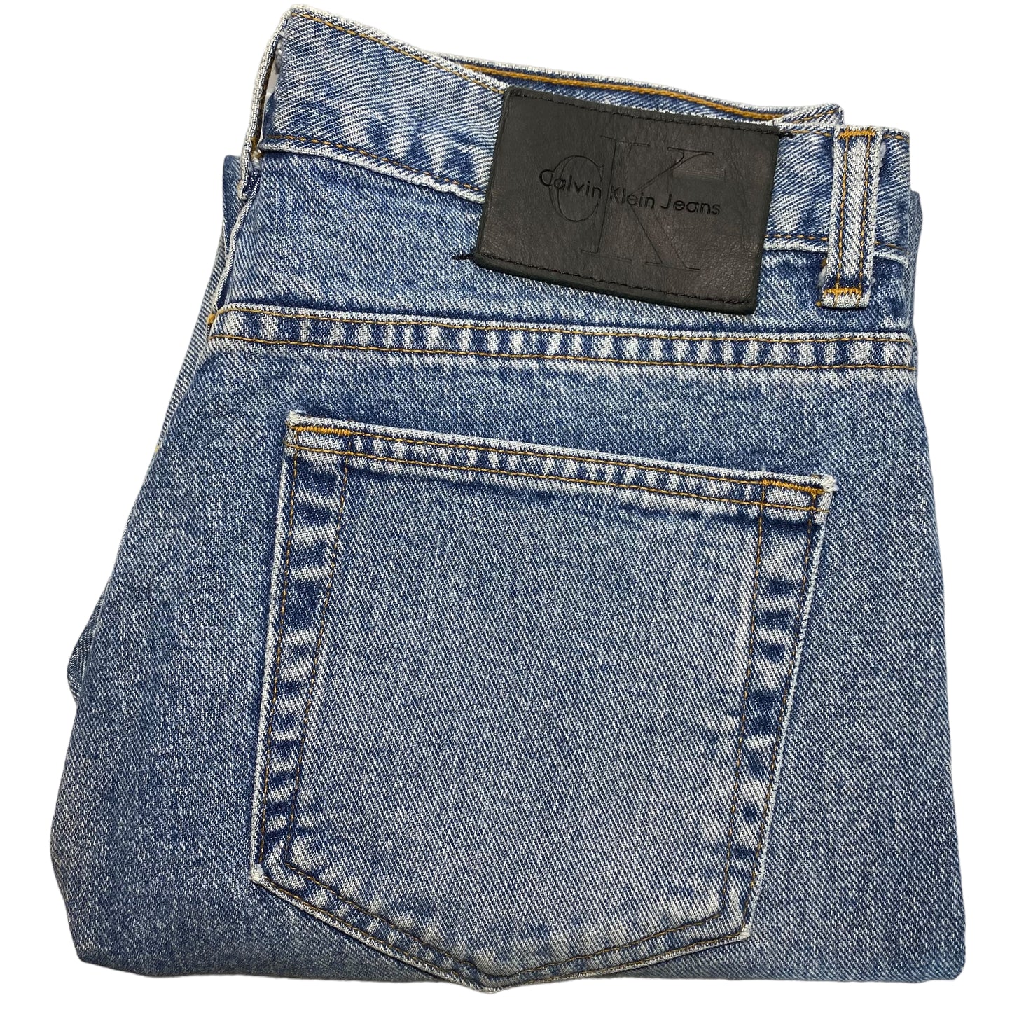 Vintage Calvin Klein Jeans 90's Womens Light Blue USA Made Rigid Denim W32