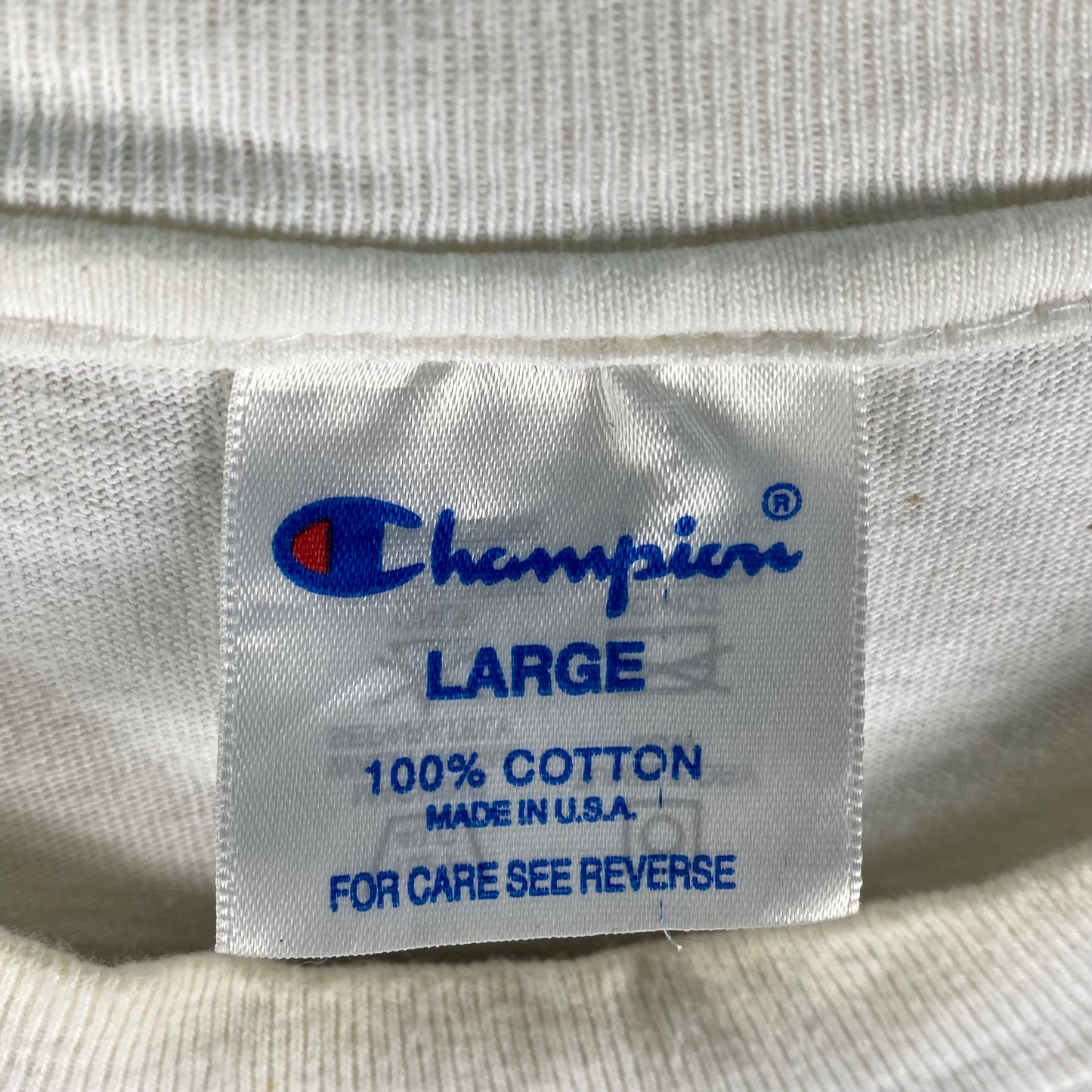 Vintage Champion 90's White Super Bowl USA Made Tee Shirt Size L