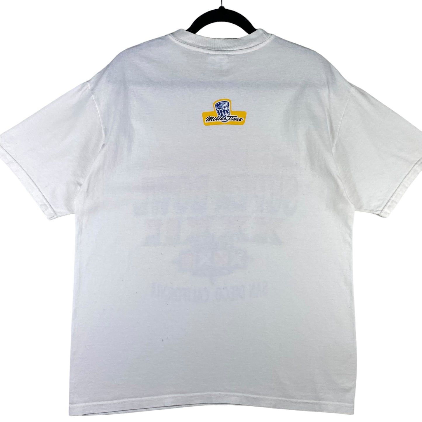 Vintage Champion 90's White Super Bowl USA Made Tee Shirt Size L