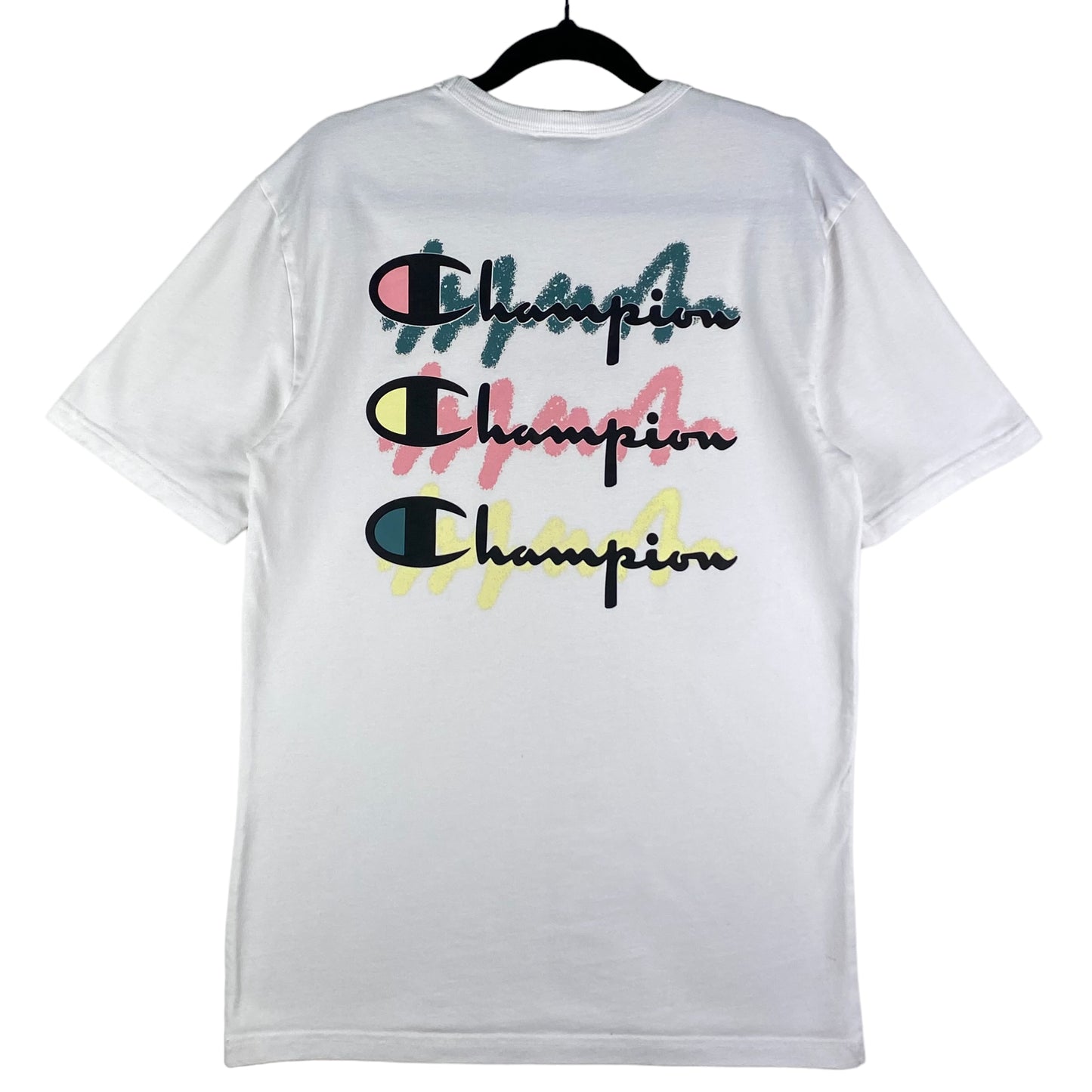 Vintage Champion 2000's White Cotton Tee Shirt Size S