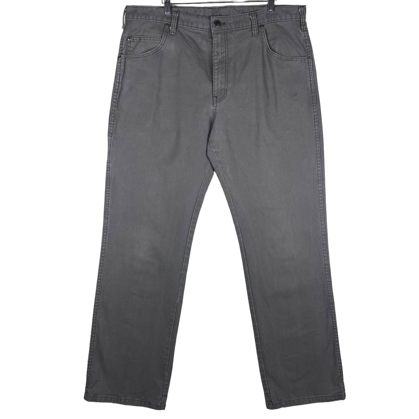 Dickies Jeans Grey Regular Straight Leg Stretch Denim Bottoms W38