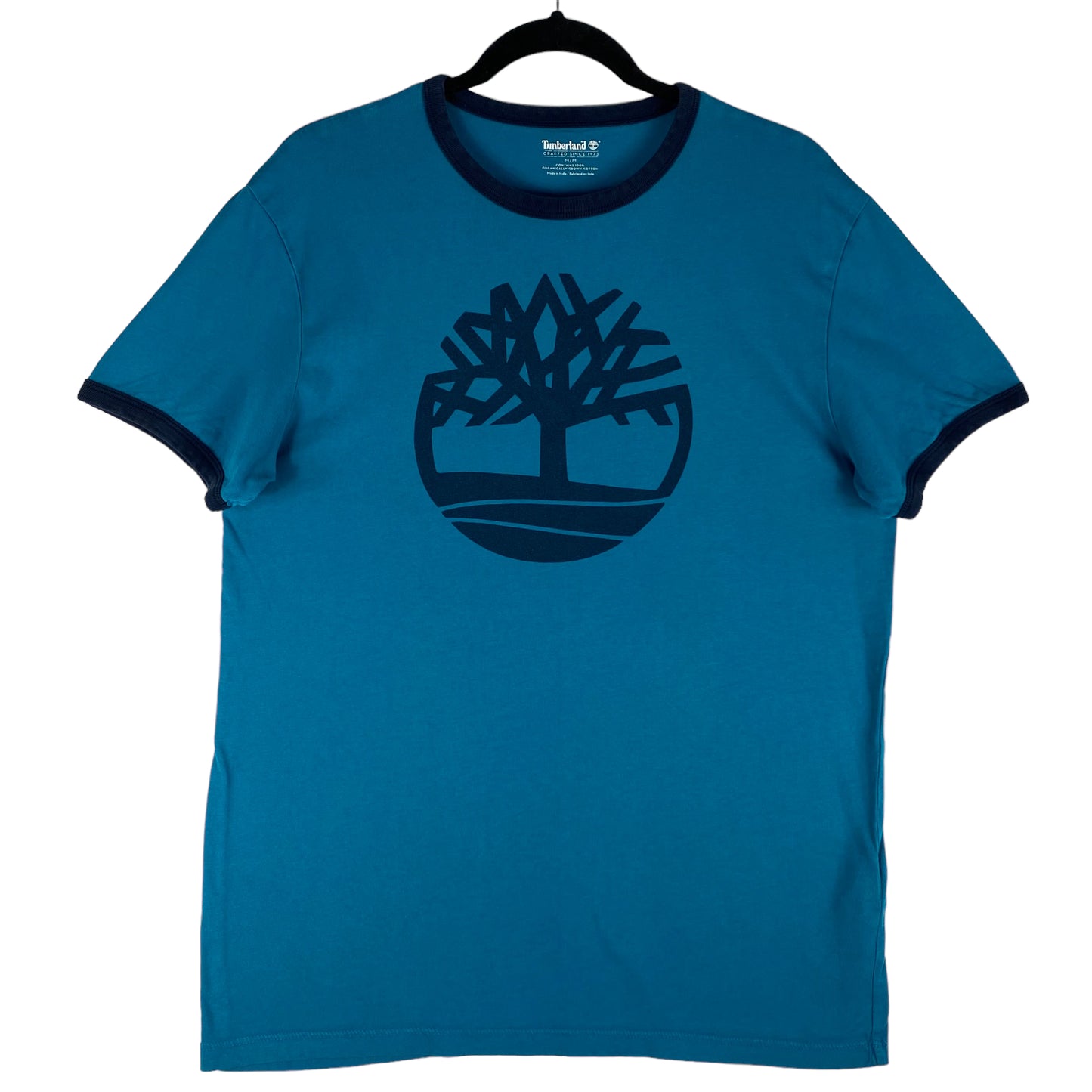 Timberland Blue Monogram Cotton Tee Shirt Size M