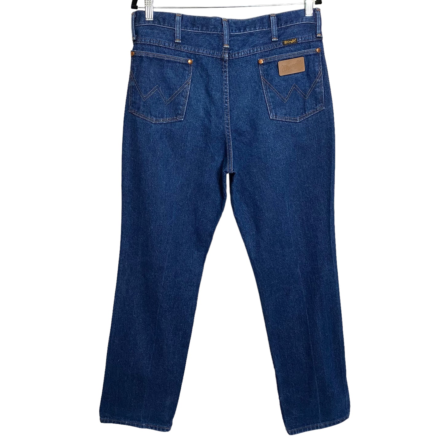 Vintage Wrangler Jeans 80's Dark Blue USA Made Regular Straight Denim W35