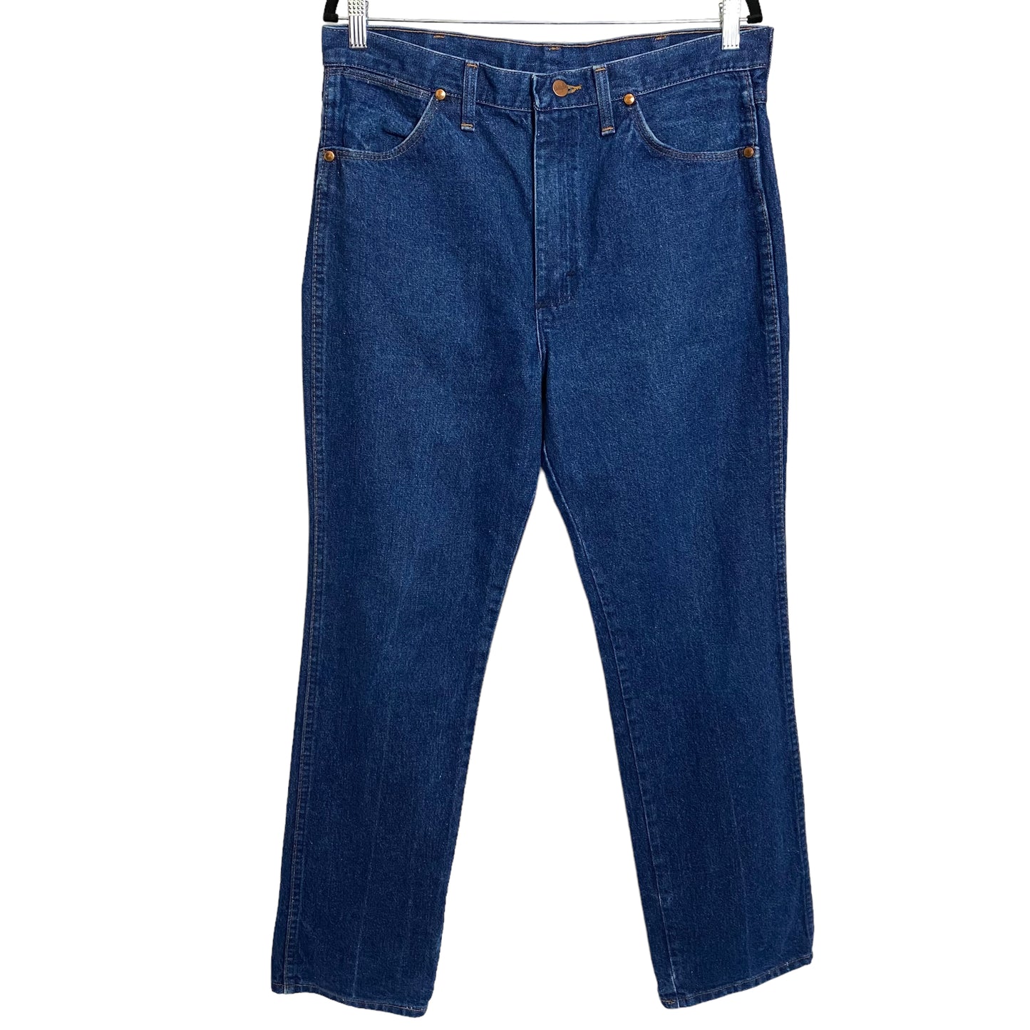 Vintage Wrangler Jeans 80's Dark Blue USA Made Regular Straight Denim W35