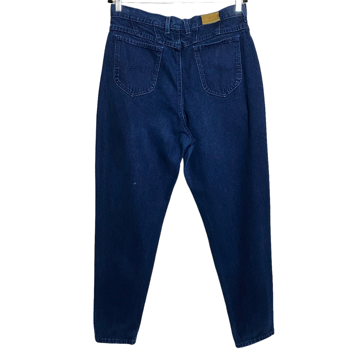 Vintage Lee Jeans 80's Dark Blue Low Rise Tapered USA Made Denim Bottoms W35