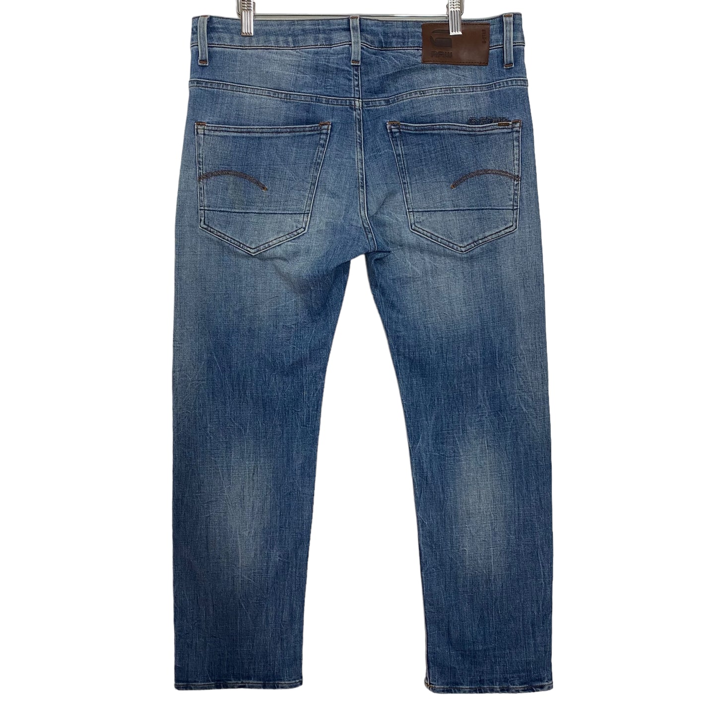 G Star Raw Jeans Light Blue Regular Straight Leg Denim Bottoms W35