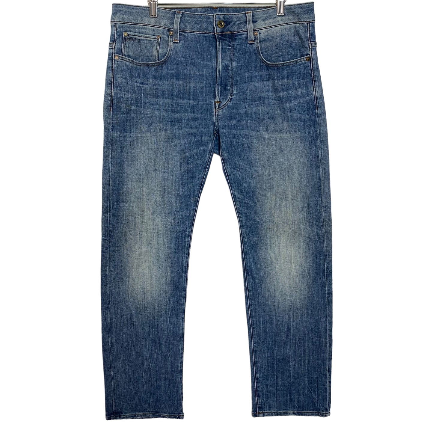 G Star Raw Jeans Light Blue Regular Straight Leg Denim Bottoms W35