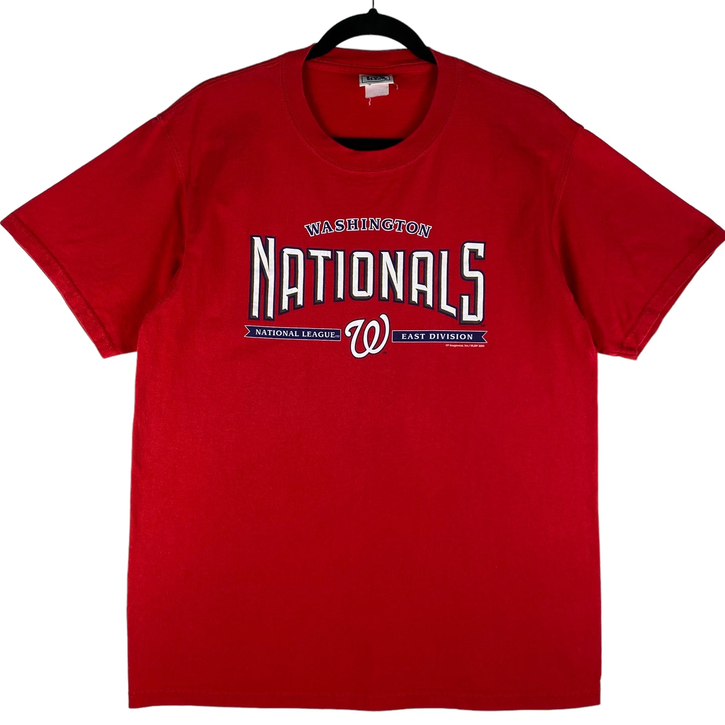 Vintage 2004 Lee Sport Washington Nationals Red Tee Shirt Size M
