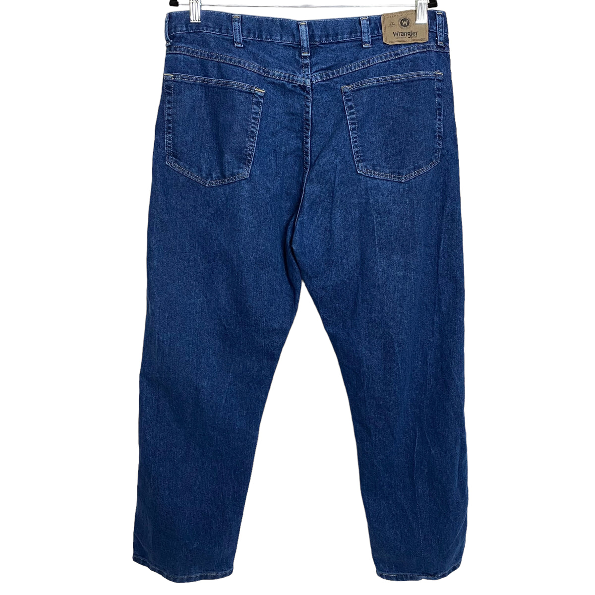 Wrangler Jeans Dark Blue Regular Straight Leg Lightweight Denim Bottoms W37