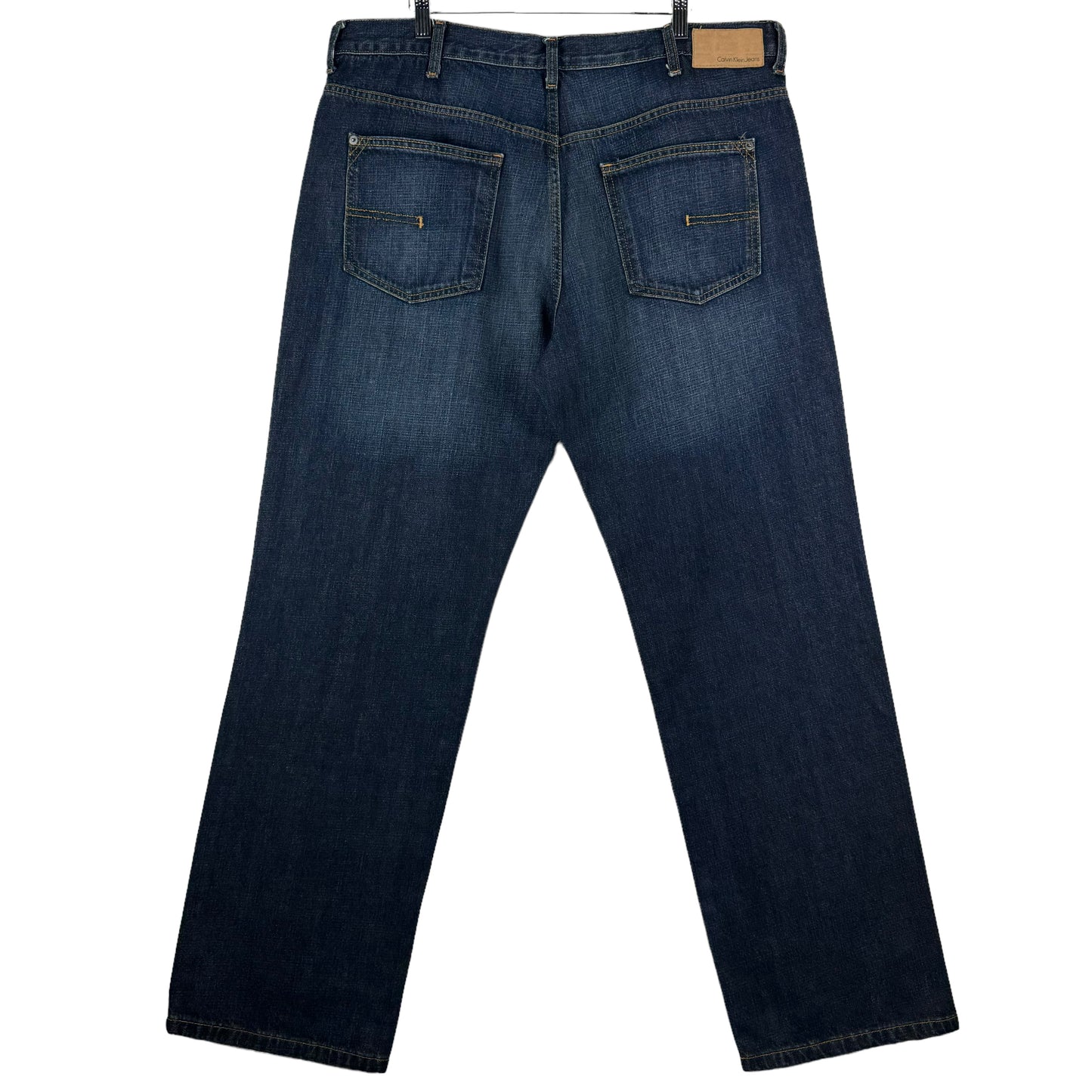 Vintage Calvin Klein Jeans 2000's Dark Blue Relaxed Straight Leg Denim W38