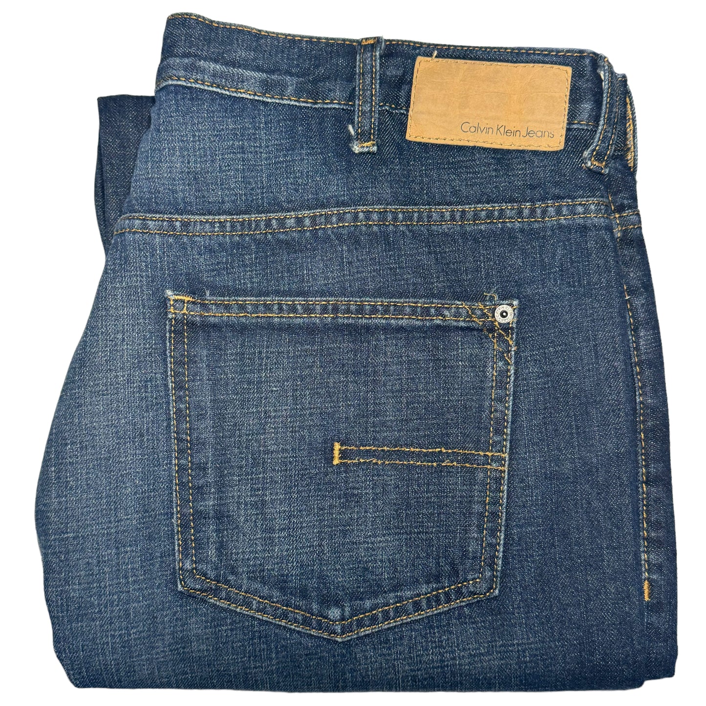 Vintage Calvin Klein Jeans 2000's Dark Blue Relaxed Straight Leg Denim W38