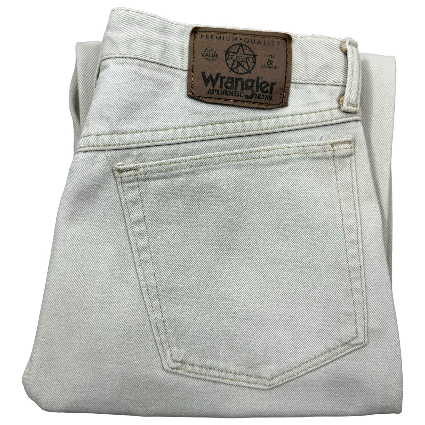 Vintage Wrangler Jeans 90's Light Brown Tapered Leg Denim W31