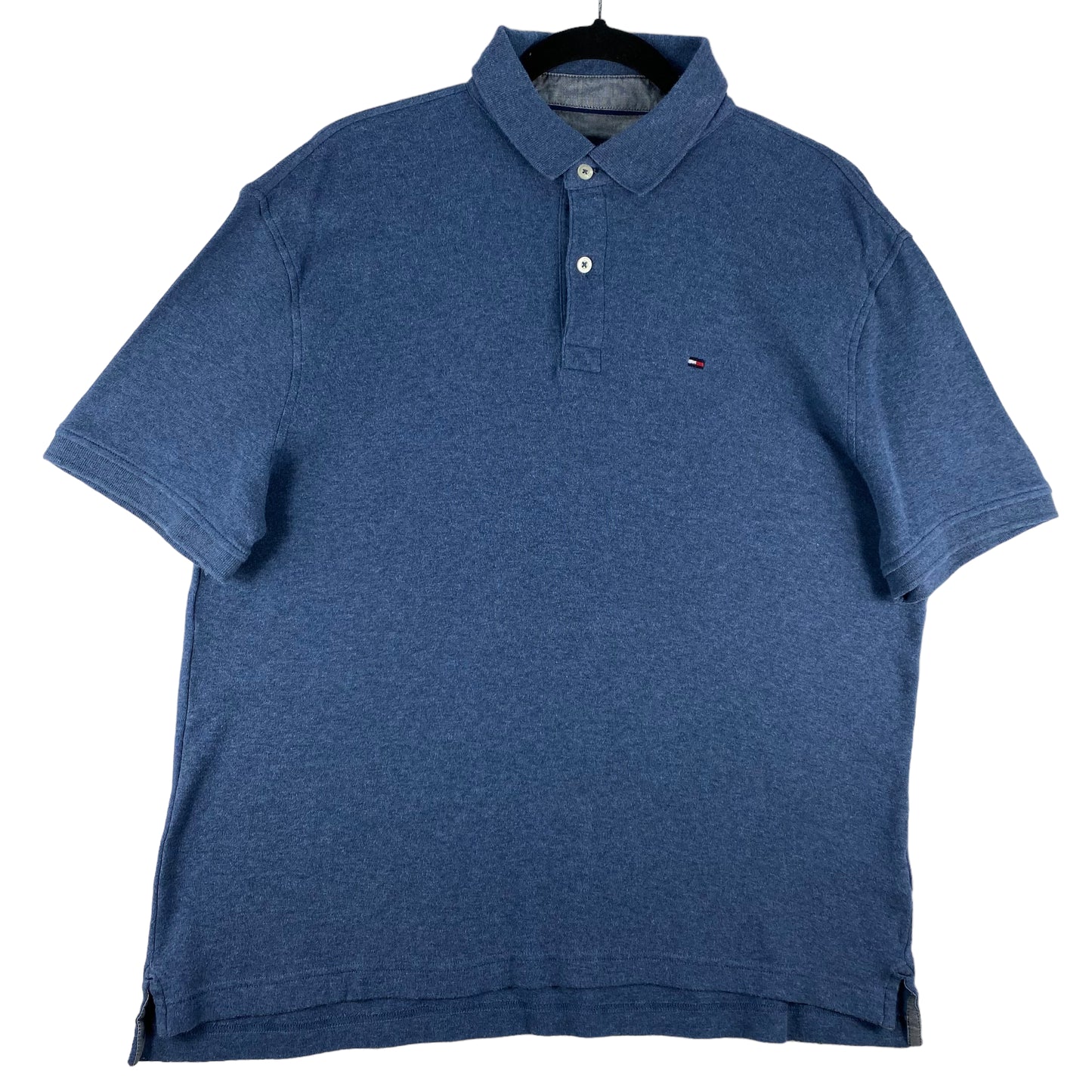 Tommy Hilfiger Steel Blue Stretch Cotton Polo Shirt Size M