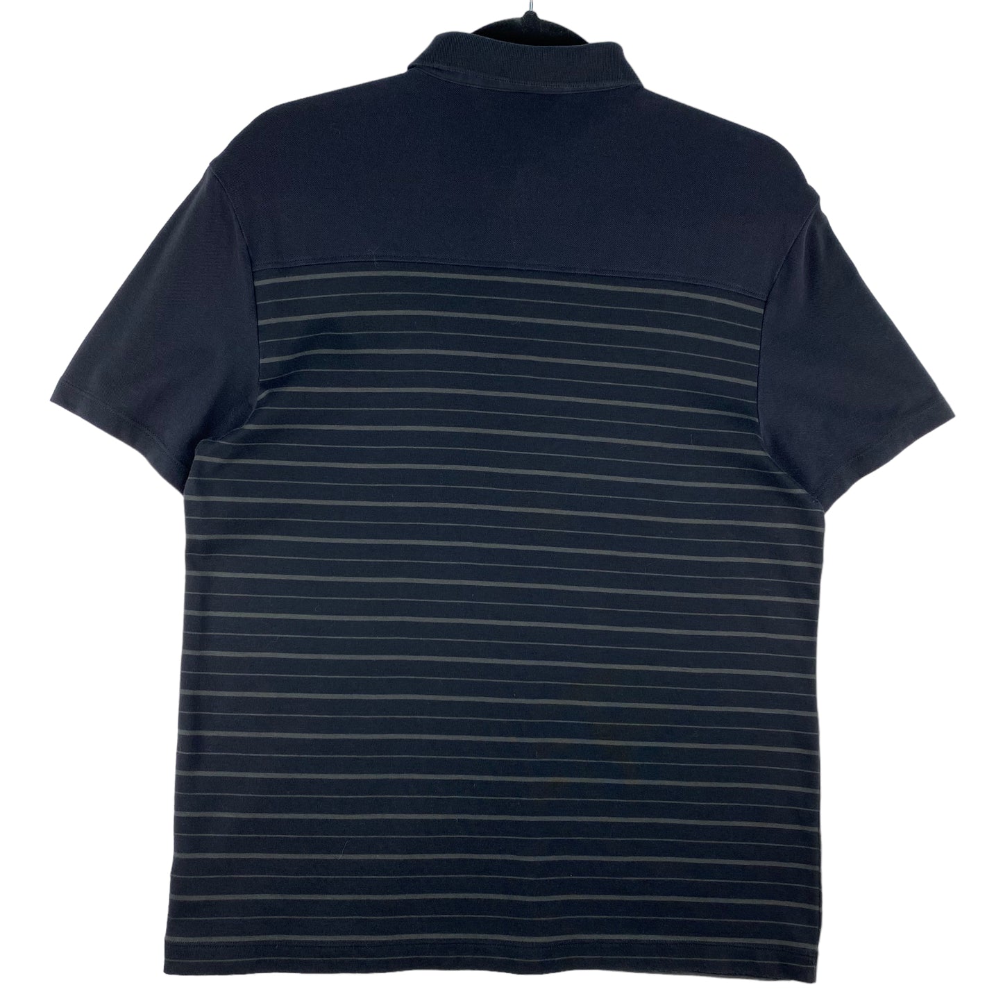 Calvin Klein Black Striped Classic Fit Stretch Cotton Polo Shirt Size M