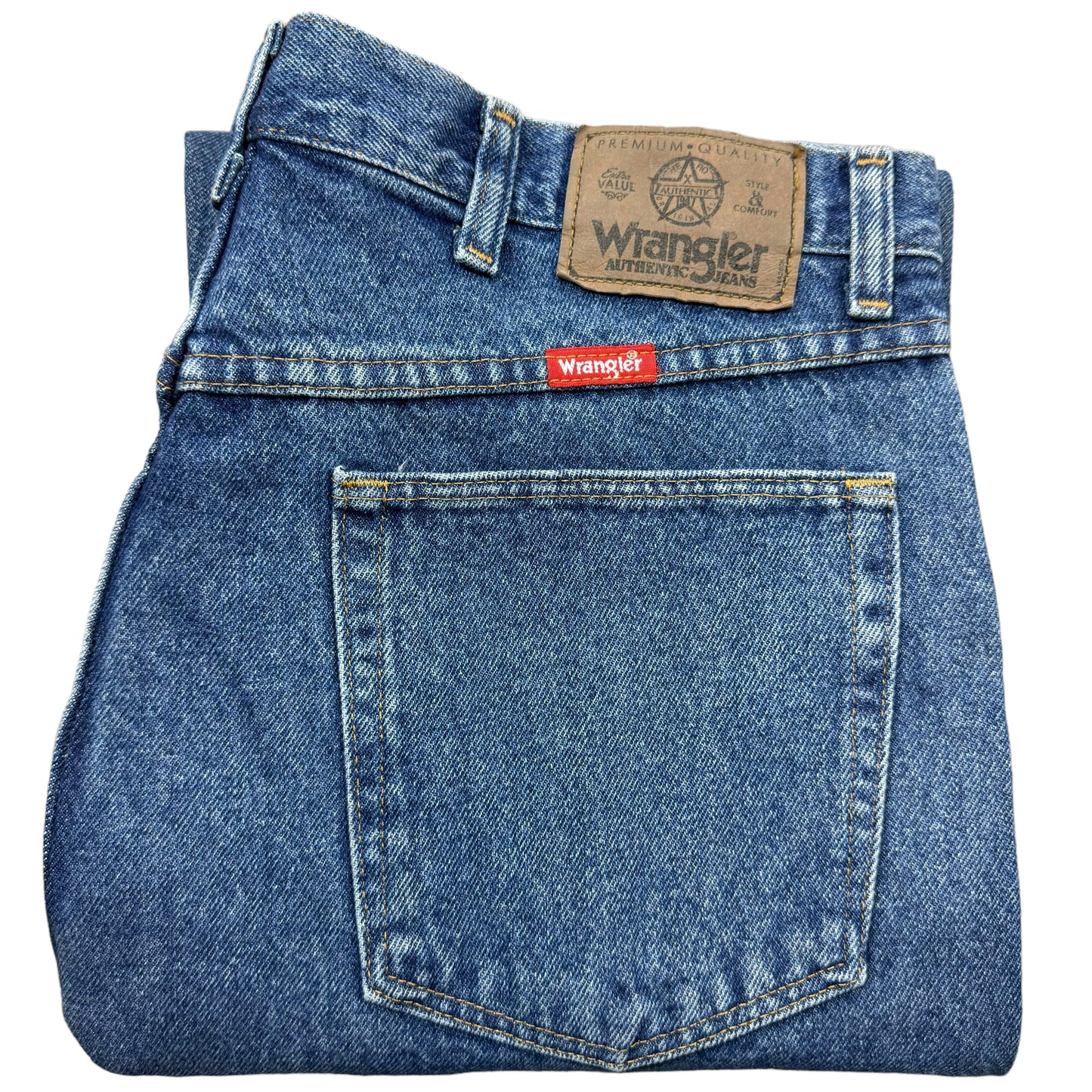 Vintage Wrangler Jeans 90's Blue Classic Rigid Denim Bottoms W35