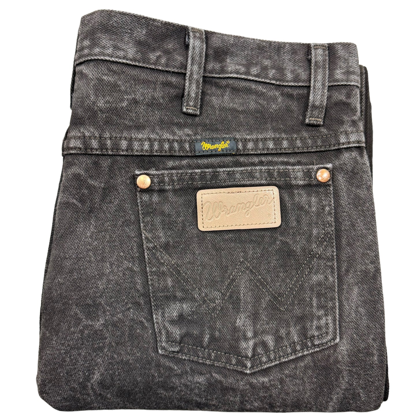 Vintage Wrangler Jeans 90's Brown Heavy Rigid Cowboy Denim Bottoms W35