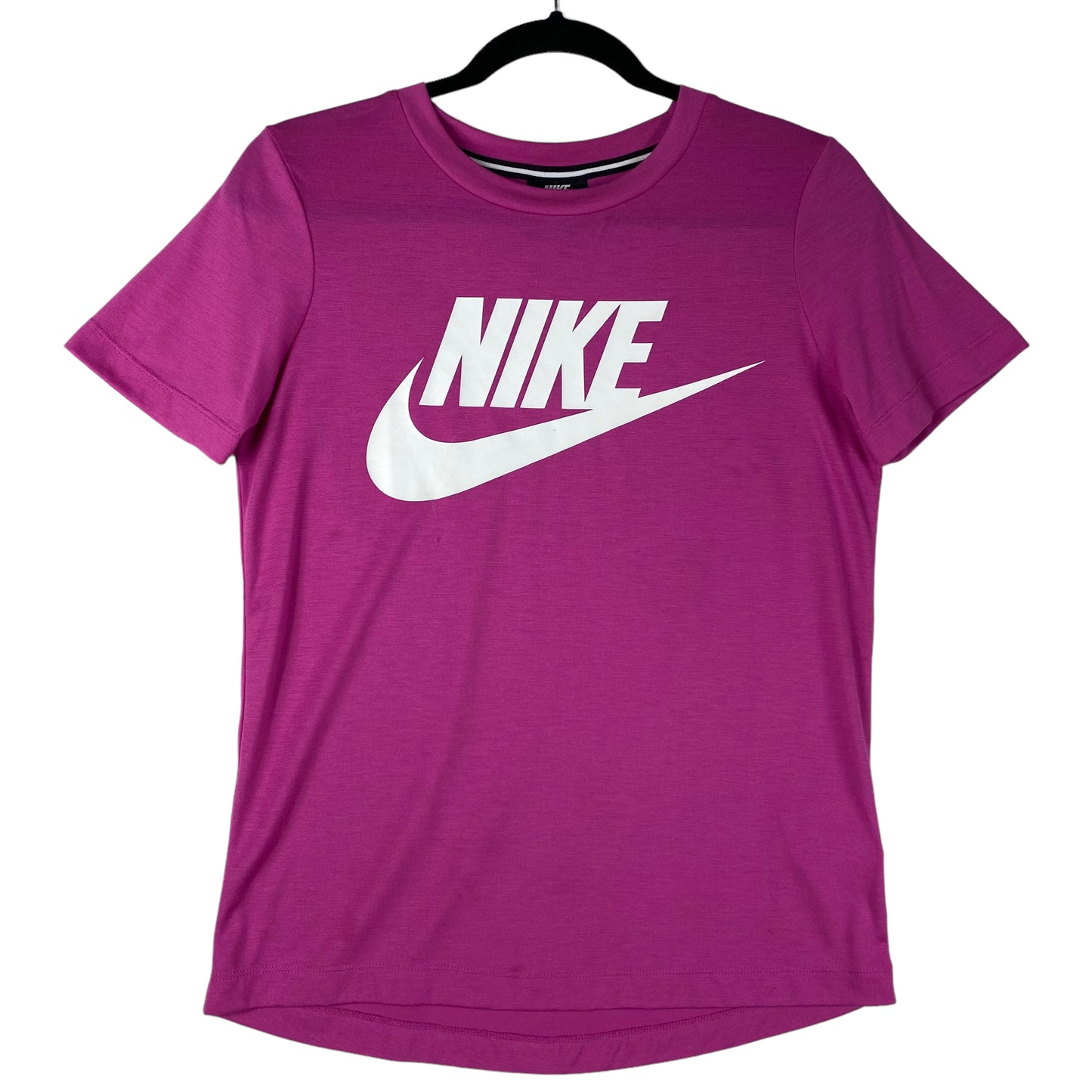 Nike Womens Pink Monogram Stretch Sport Tee Shirt Size XS