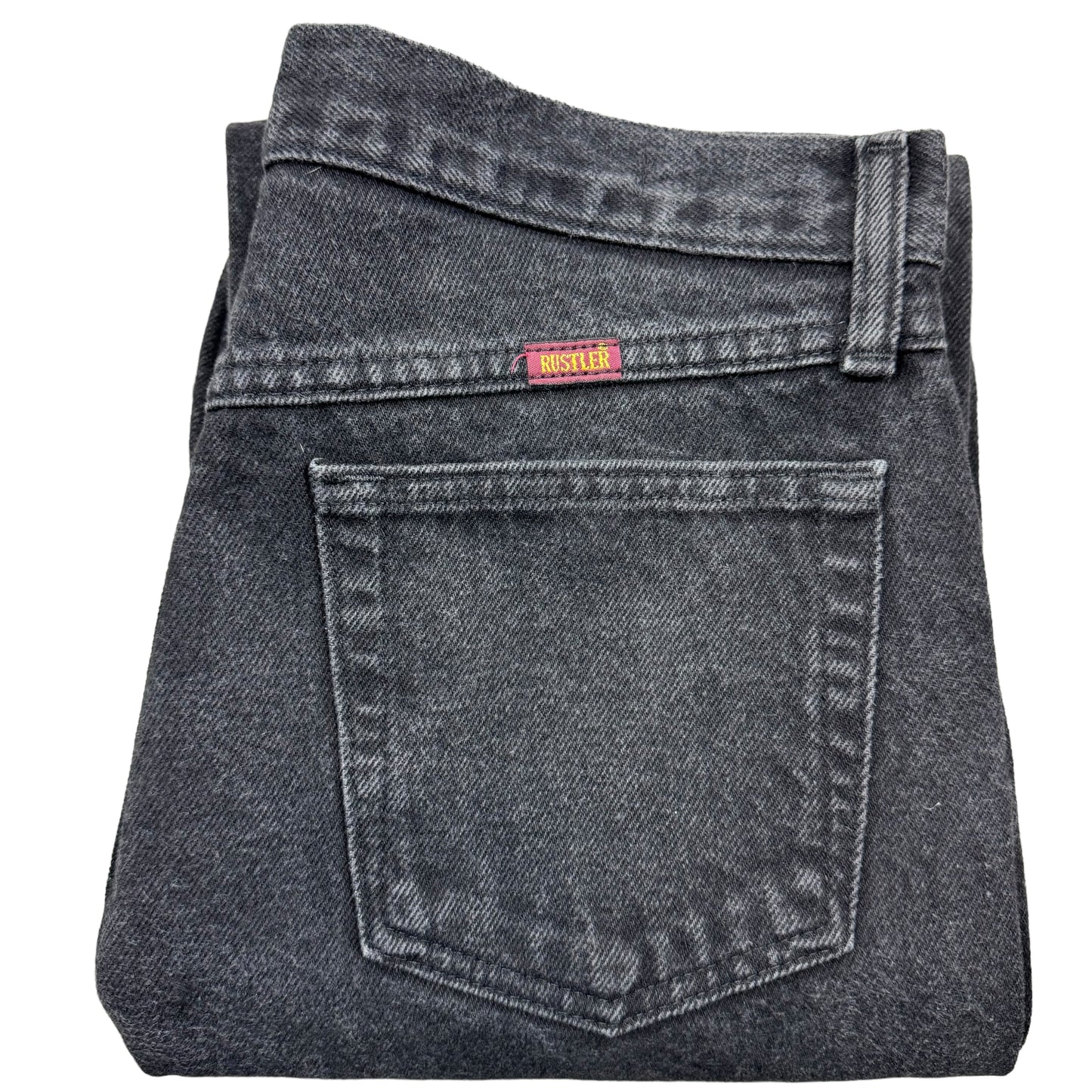 Vintage Rustler Jeans 90's Black Heavy Rigid Denim Bottoms W31