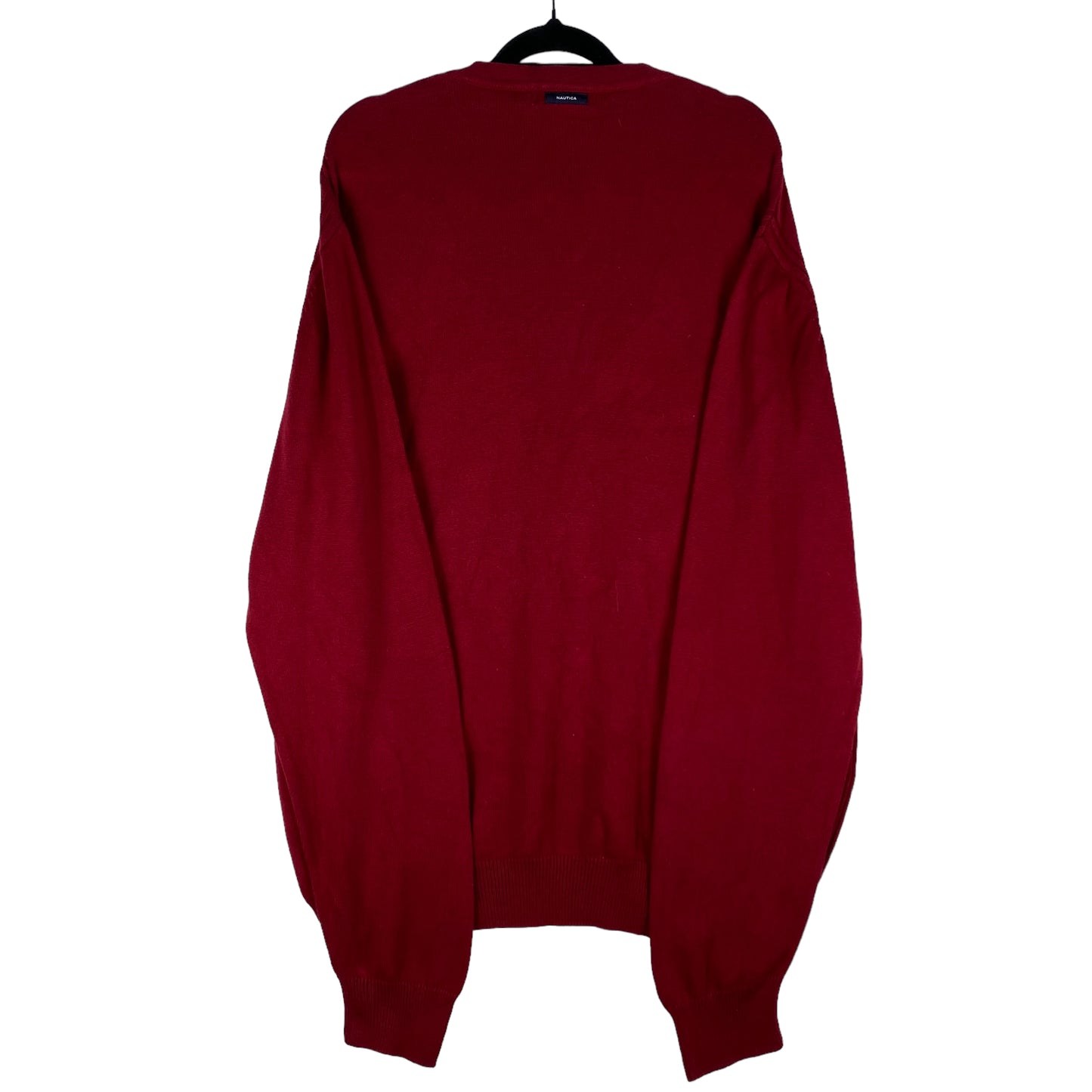 Nautica Wine Red Knit Sweater Size XL