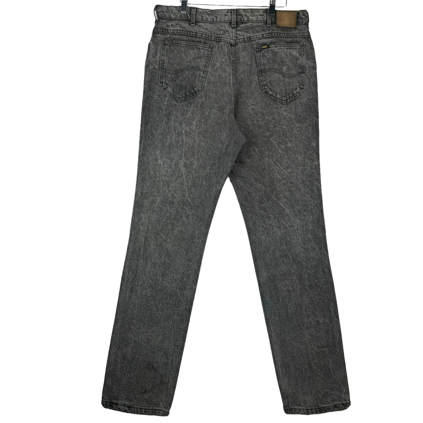 Vintage Lee Jeans 80's Acid Grey Union USA Made Rigid Denim Bottoms W35