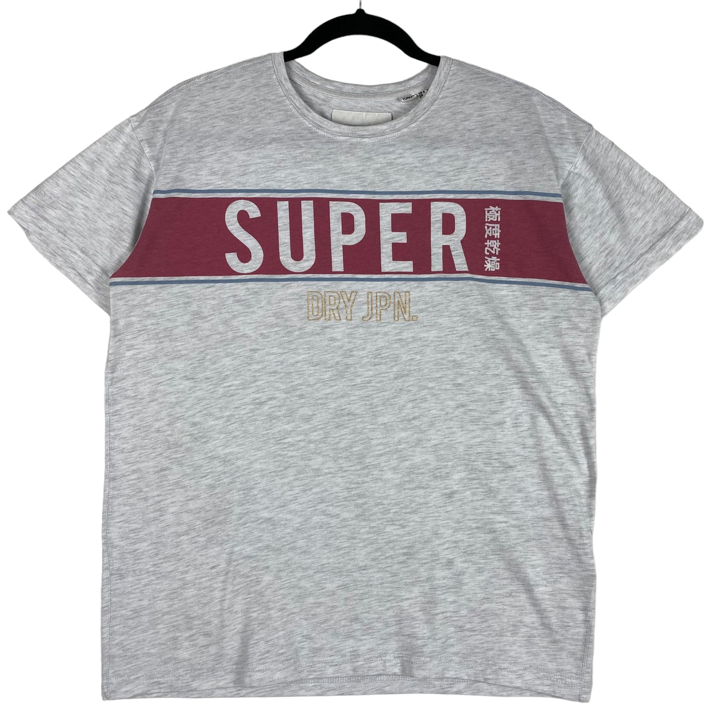 Superdry Womens Light Grey Stretch Cotton Tee Shirt Size M
