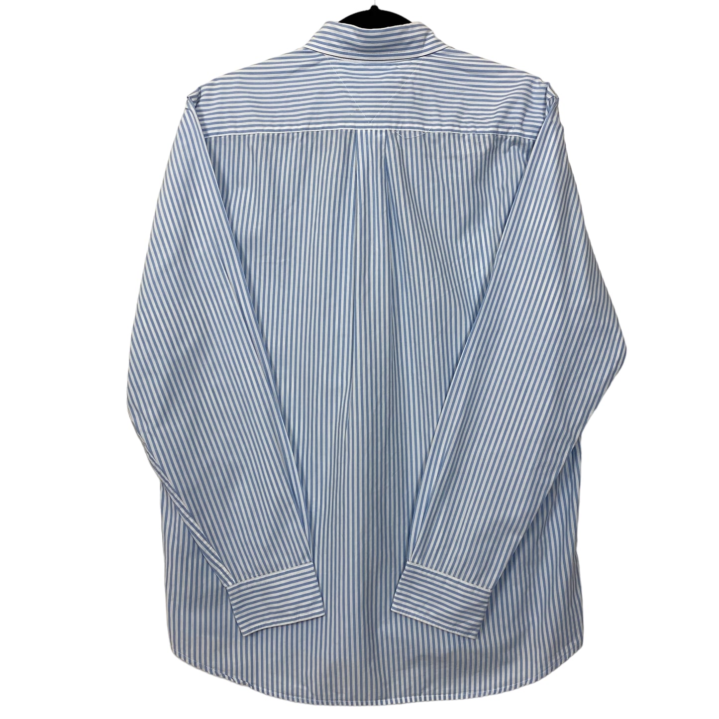 Tommy Hilfiger Light Blue Academy Poplin Striped Long Sleeve Dress Shirt Size M
