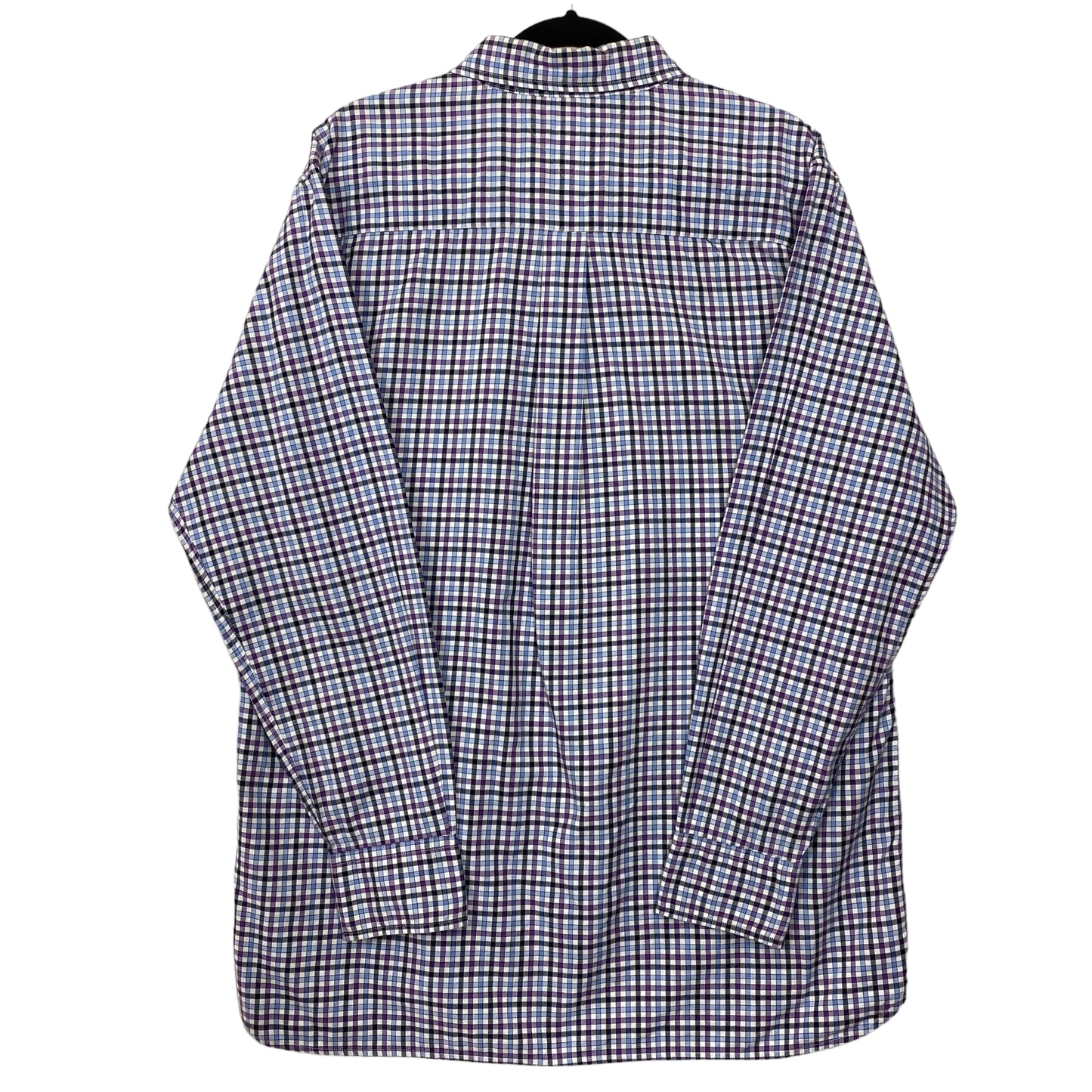 Tommy Hilfiger Purple Checkered Long Sleeve Dress Shirt Size XL