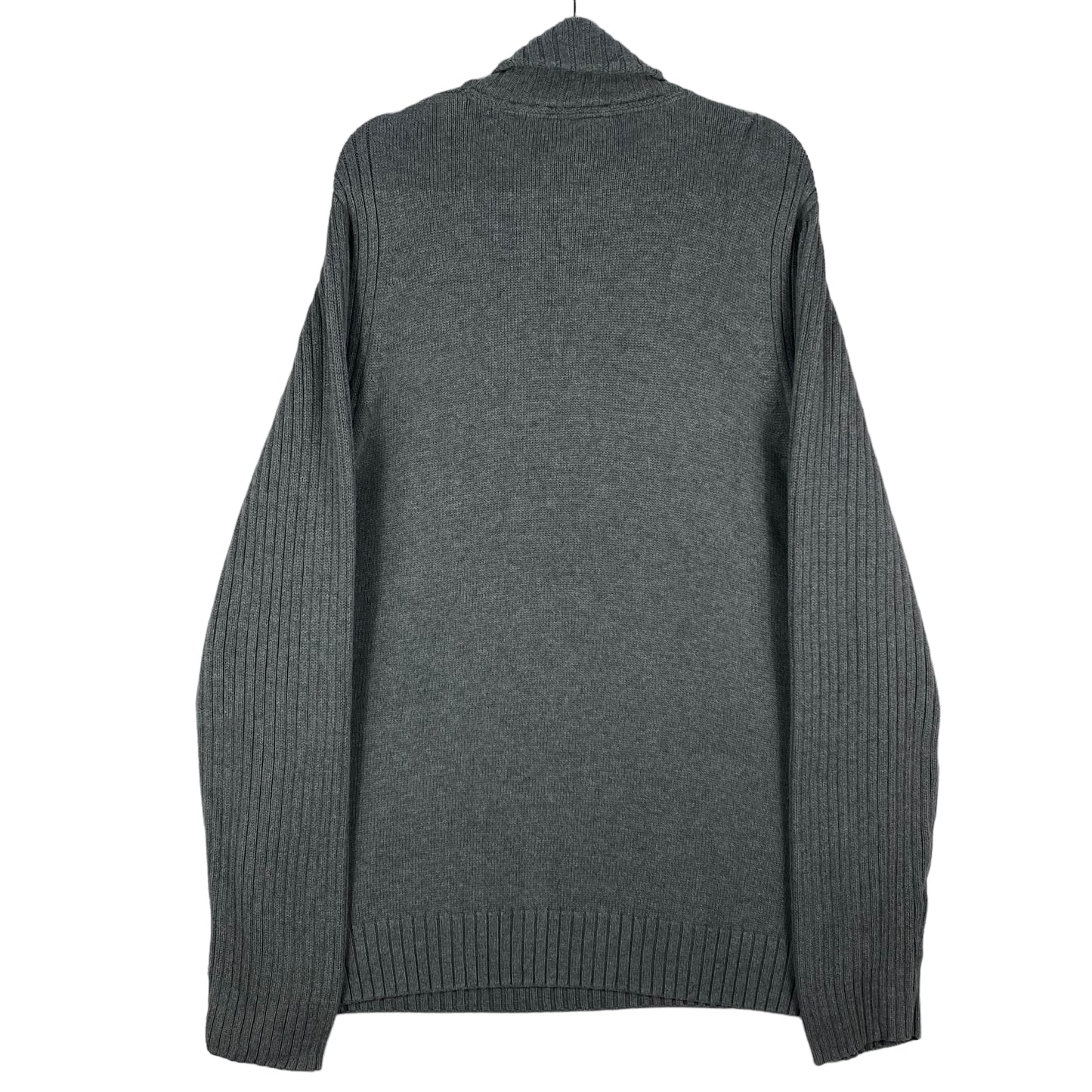 Vintage Nautica Jeans 90's Grey Quarter Zip Knit Sweater Size 2XL