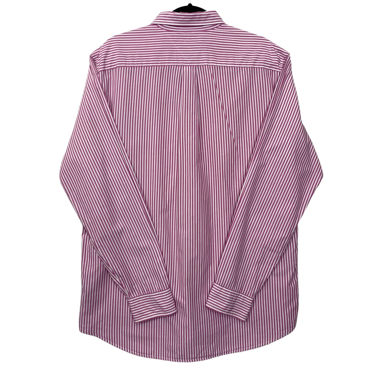 Tommy Hilfiger Pink Striped Academy Poplin Long Sleeve Dress Shirt Size L