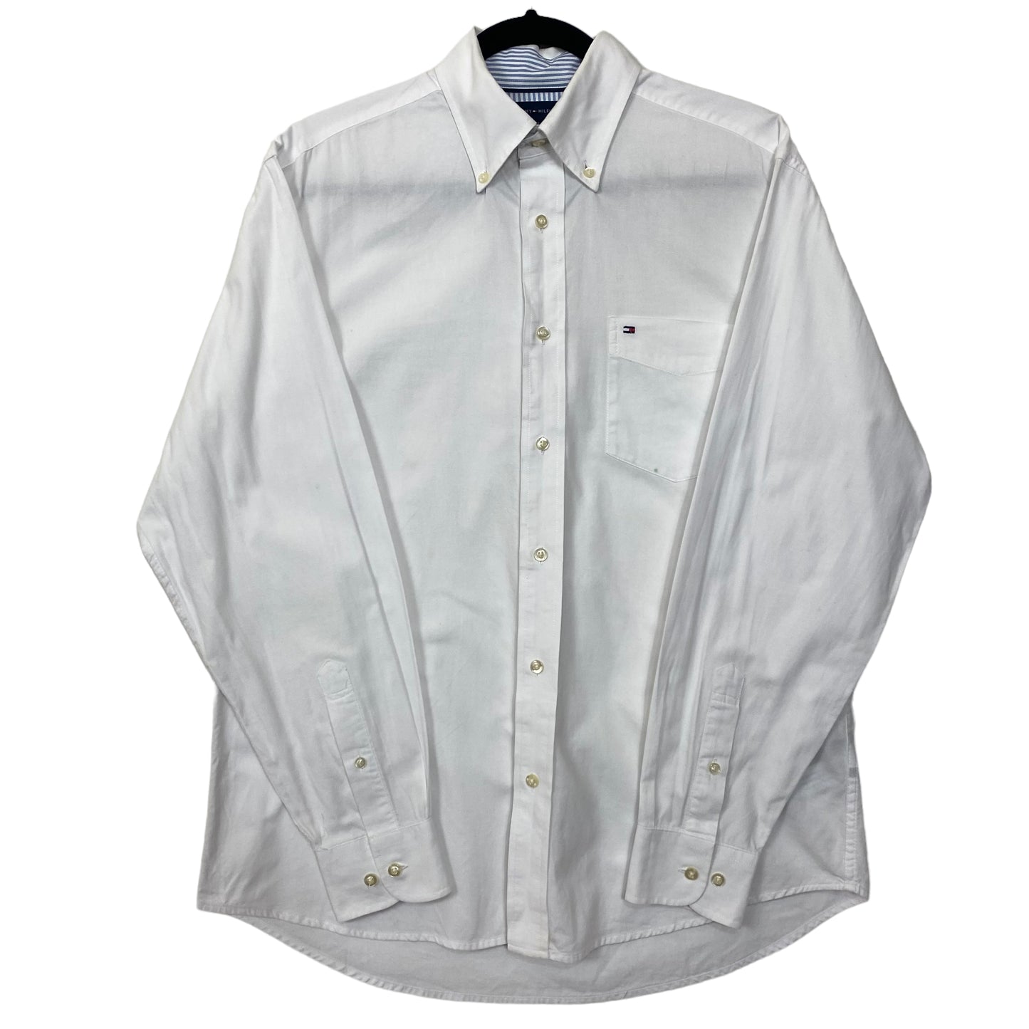 Tommy Hilfiger White Long Sleeve Dress Shirt Size S