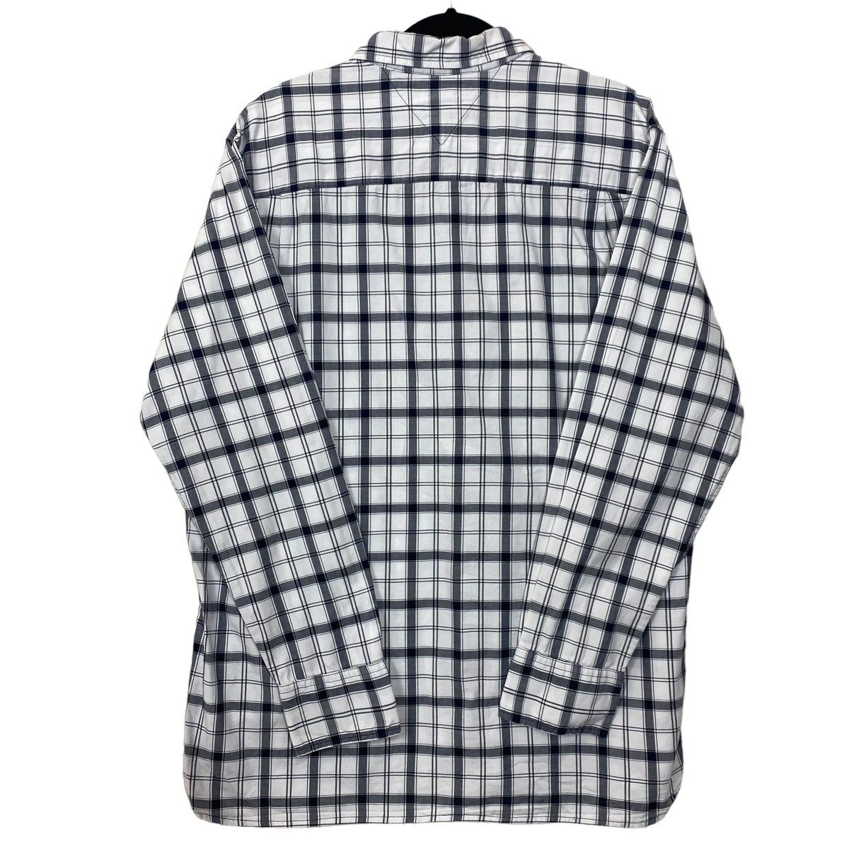 Tommy Hilfiger White Checkered Long Sleeve Dress Shirt Size XL