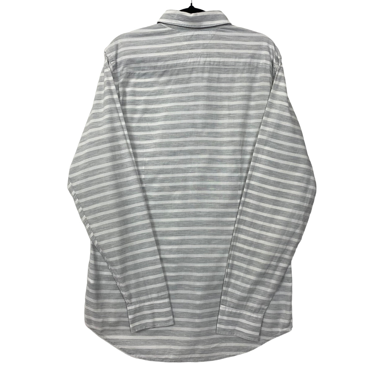 Tommy Hilfiger Grey Striped Slim Fit Long Sleeve Dress Shirt Size M