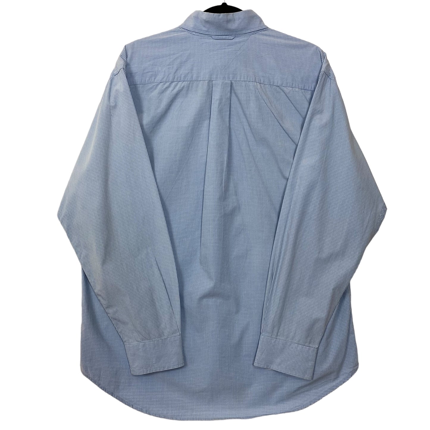 Tommy Hilfiger Light Blue Checkered Long Sleeve Dress Shirt Size L