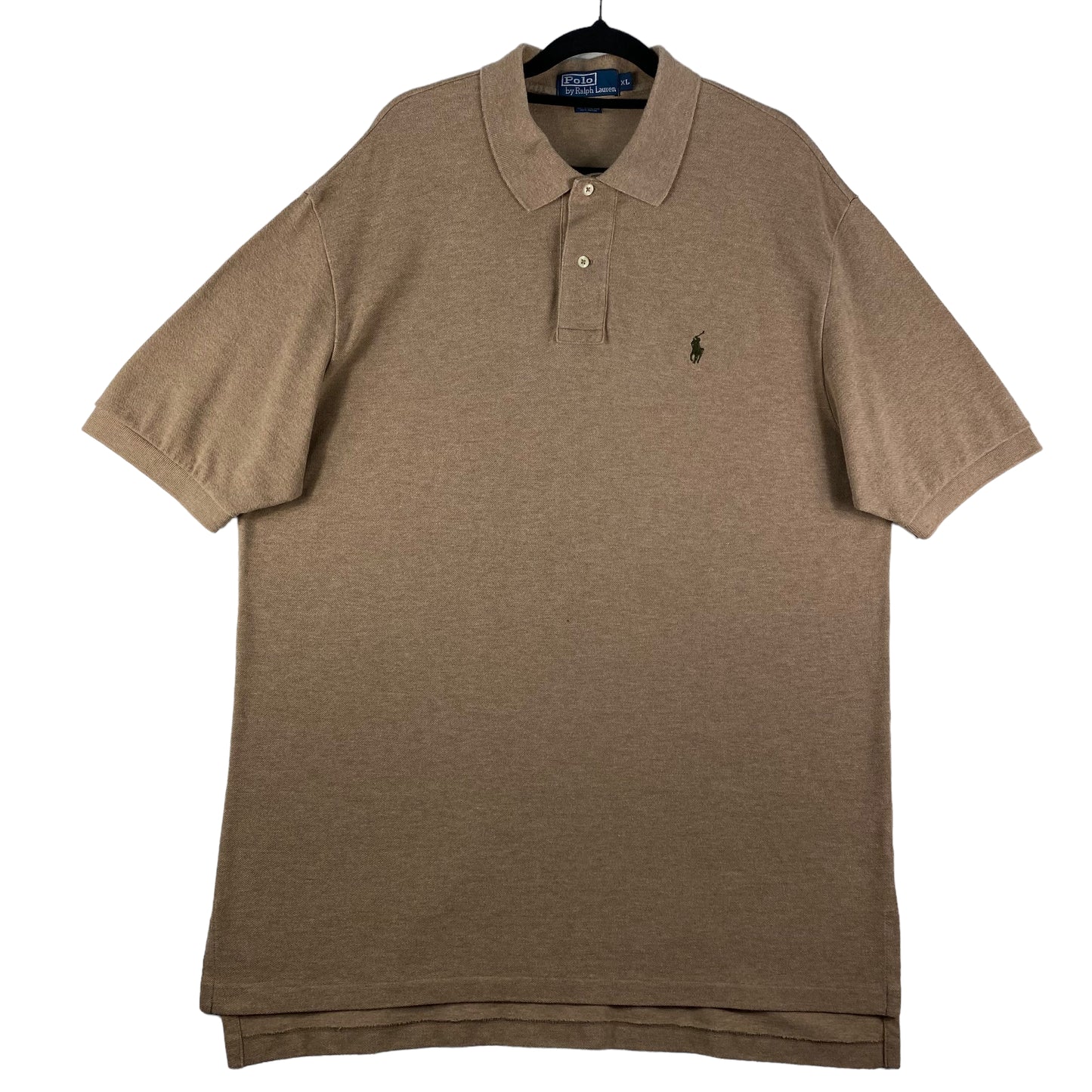 Vintage Polo Ralph Lauren 90's Brown Cotton Polo Shirt Size XL