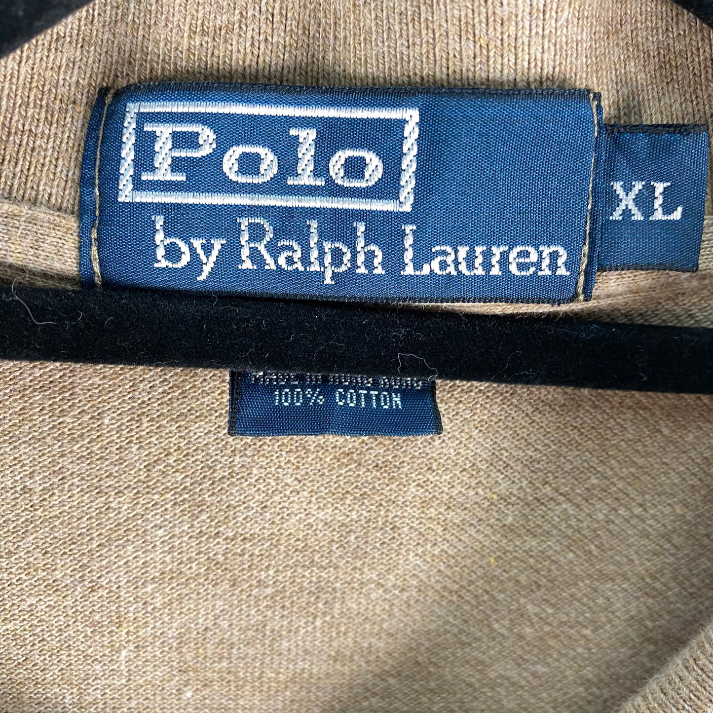 Vintage Polo Ralph Lauren 90's Brown Cotton Polo Shirt Size XL
