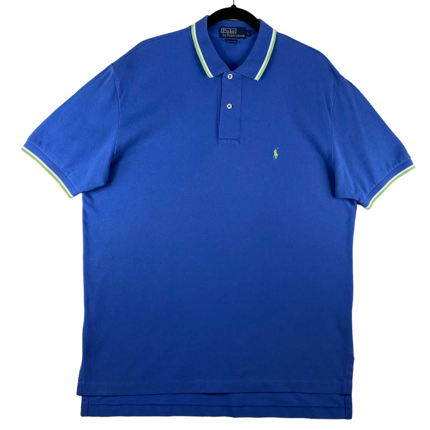 Vintage Polo Ralph Lauren 90's Blue Cotton Polo Shirt Size L