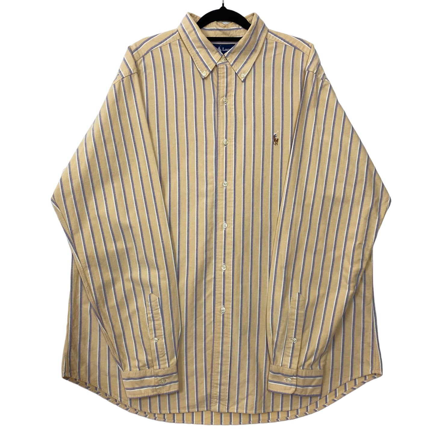 Vintage Polo Ralph Lauren 90's Light Orange Thick Blend Dress Shirt Size XL